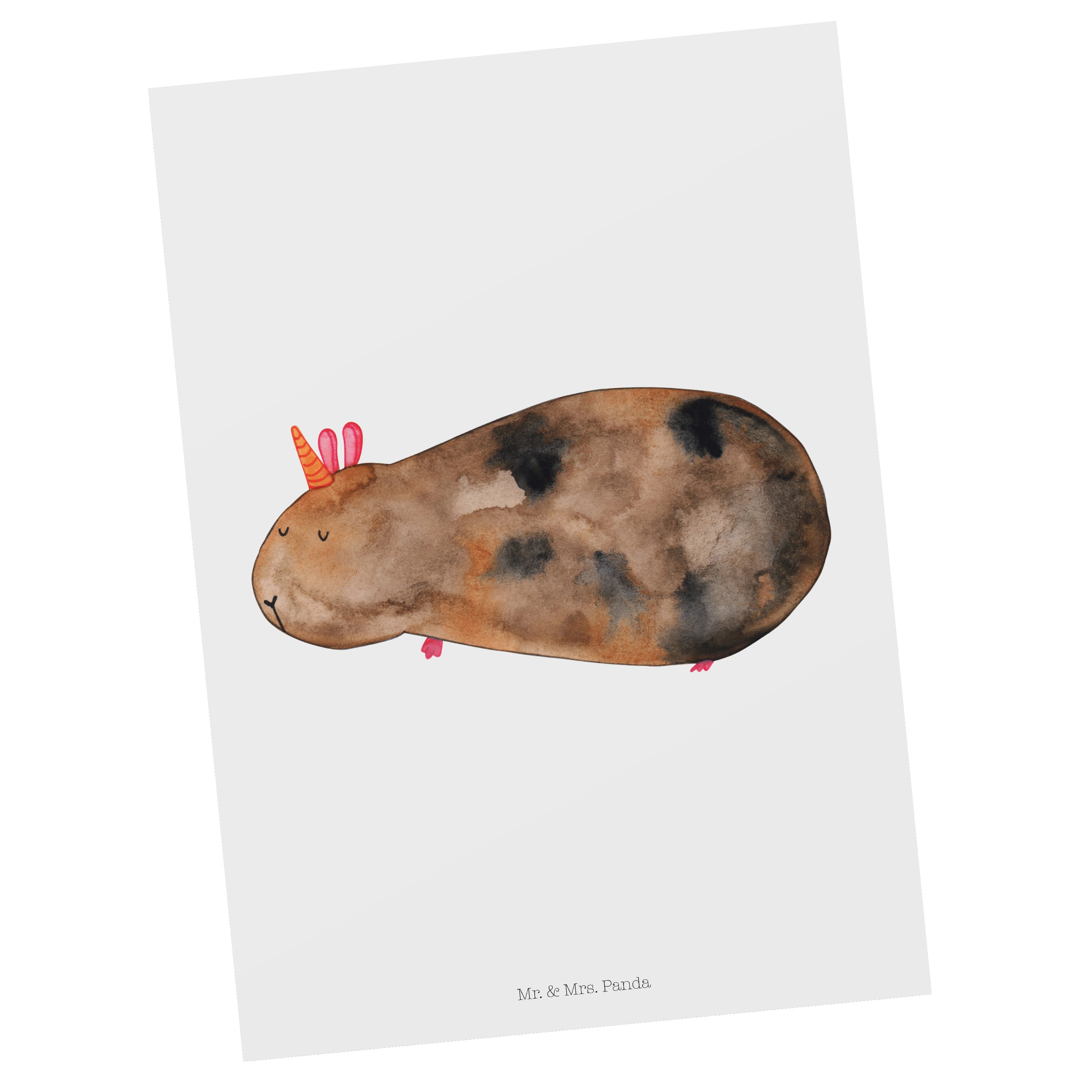 Mr. & Mrs. Panda Postkarte Meerhörnchen - Weiß - Geschenk, Grußkarte, Geschenkkarte, Dankeskarte