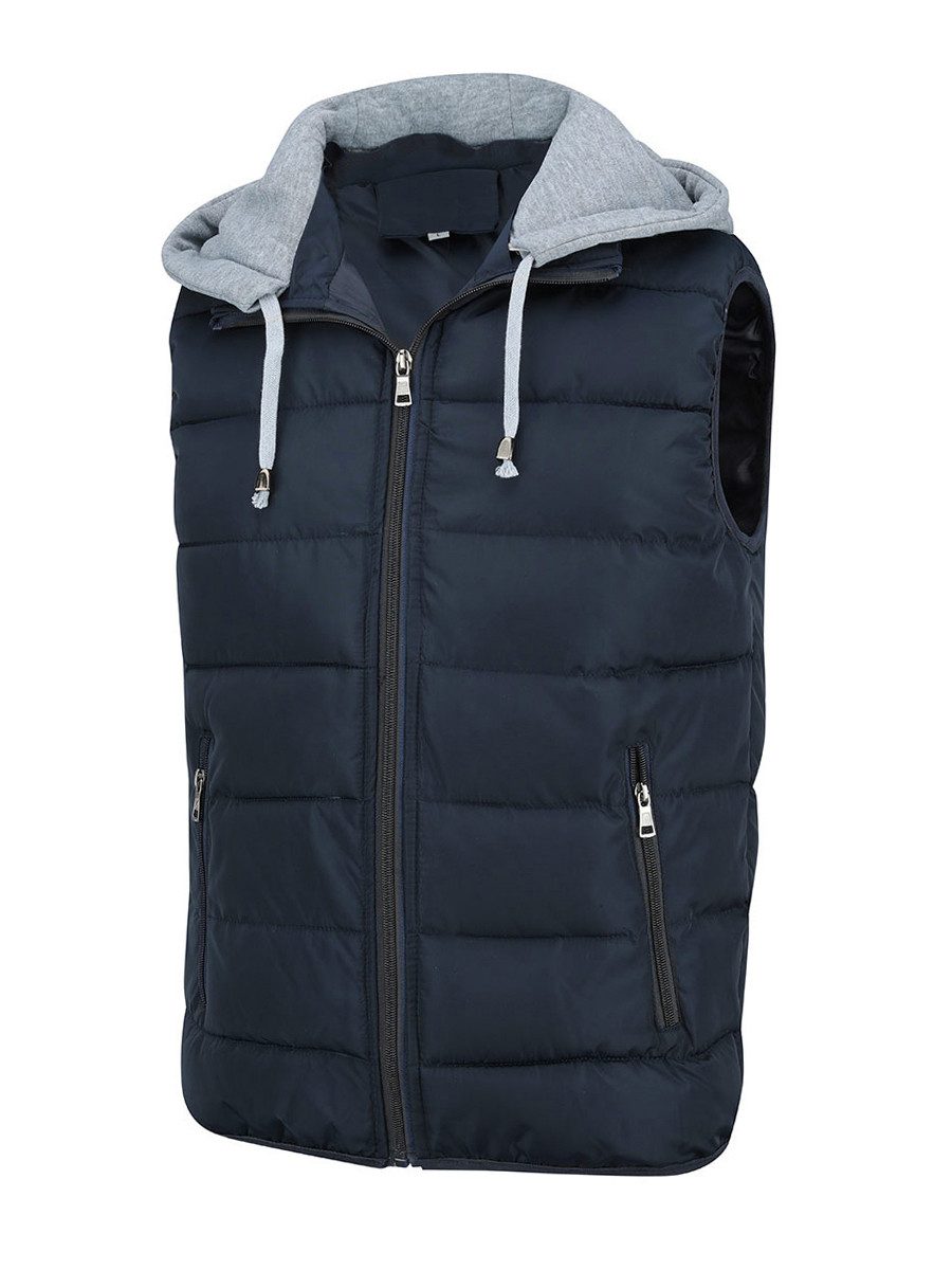YOUTHUP Steppweste Herren Dicke Winterweste mit Kapuze günstig online kaufen