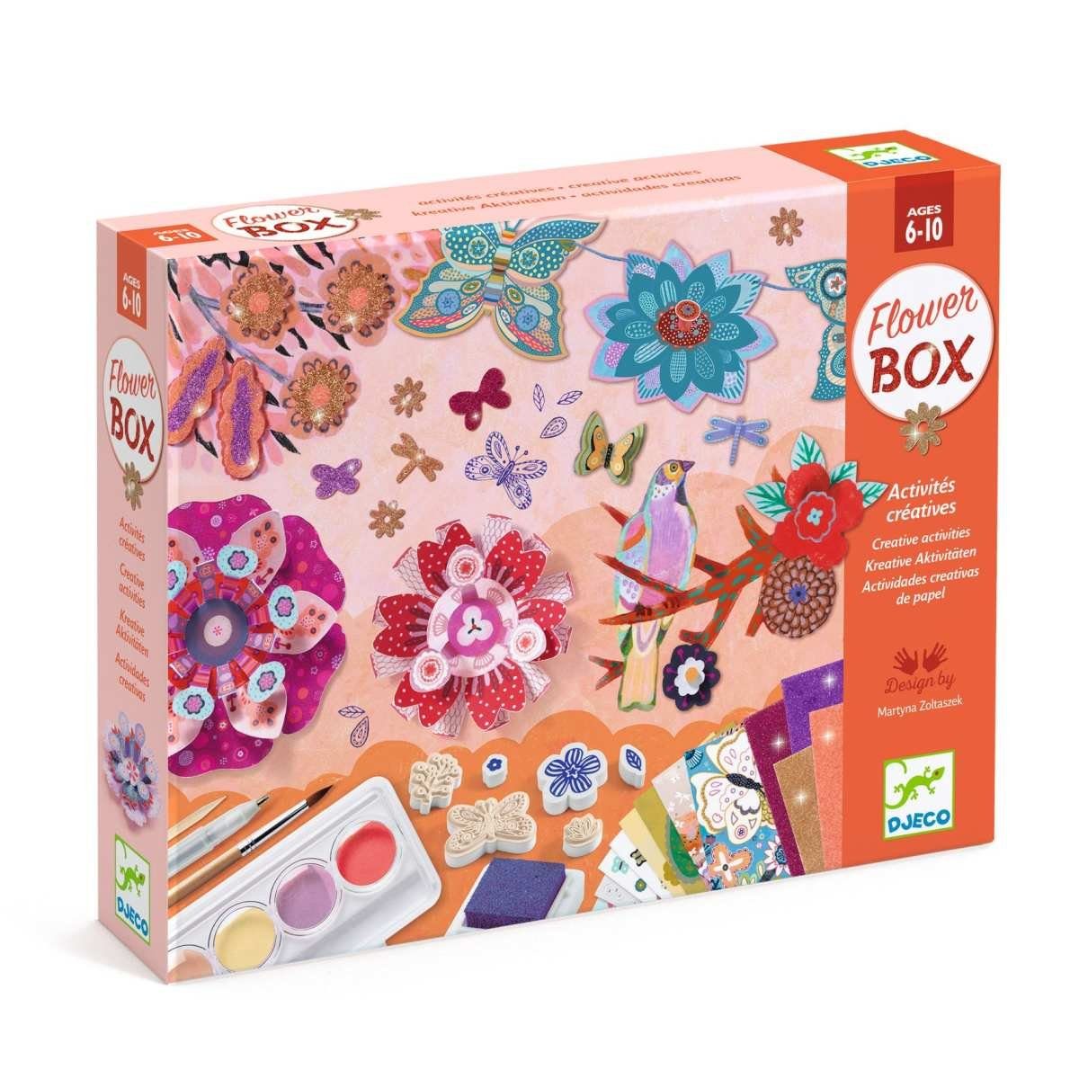 DJECO Kreativset Multi-Activity Kit für Blumengarten mit Aktivitäten Kinder 6