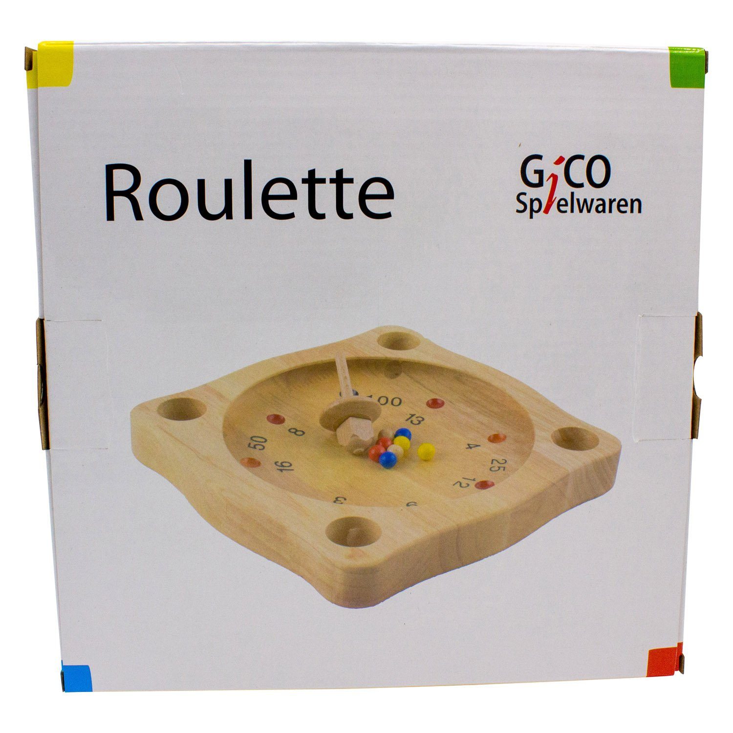 aus Spielesammlung, Holz GICO Roulette Tiroler Bauernroulette mit und Kreisel Holzkugeln,