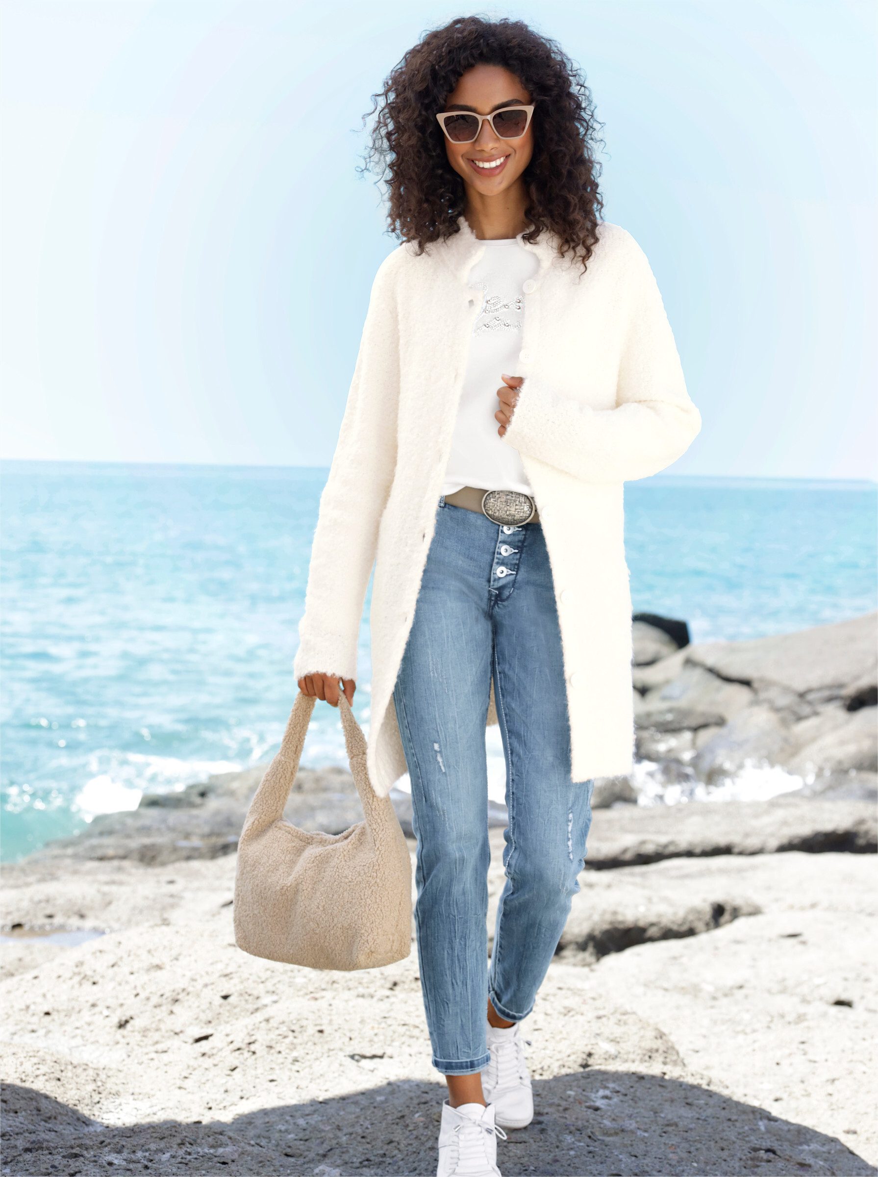 heine Strickjacke Longstrickjacke . günstig online kaufen