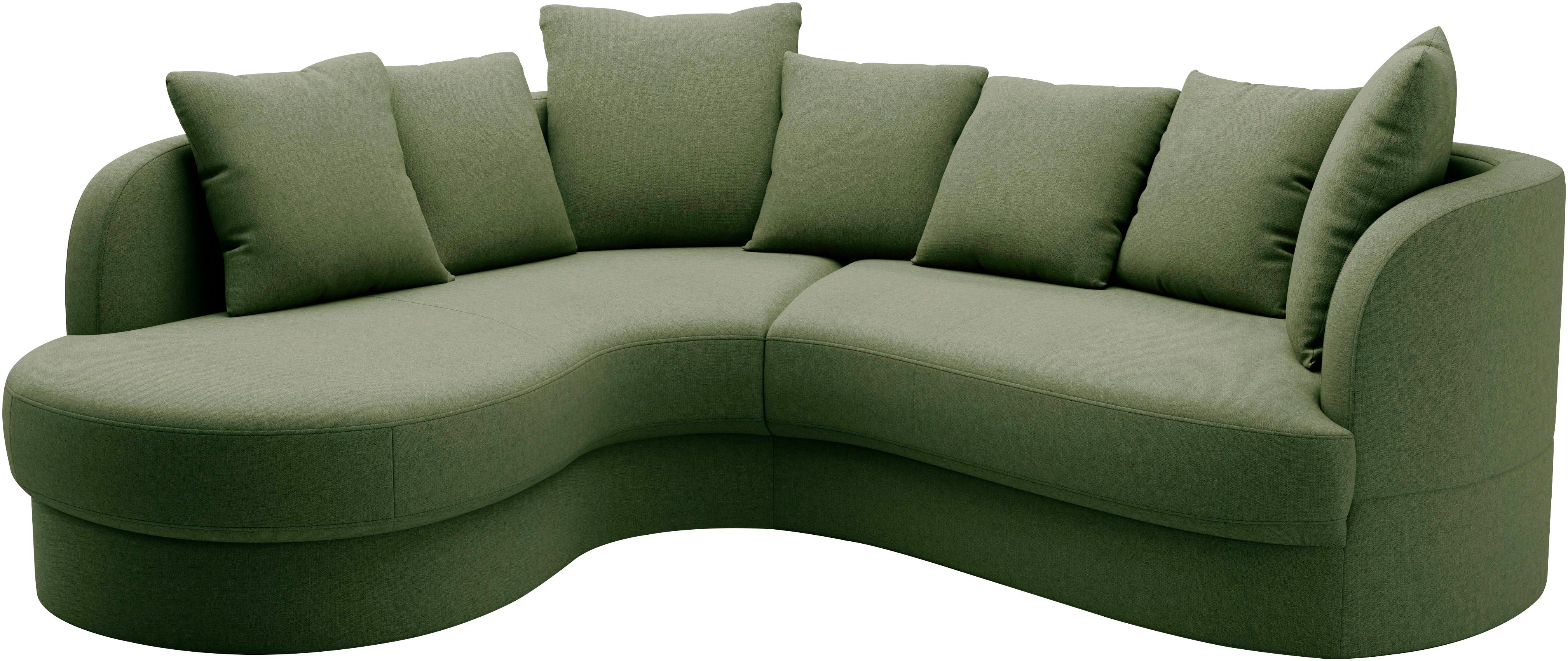 sit&more Ecksofa Samba L-Form, moderne organische Form, inkl. 7 loser Rückenkissen