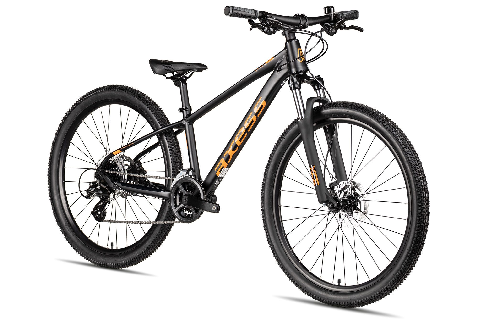 Axess Mountainbike Stipe 26 Pro, 16 Gang Shimano Altus RD-M311 Schaltwerk, Kettenschaltung, hydraulische Scheibenbremse schwarz/grau