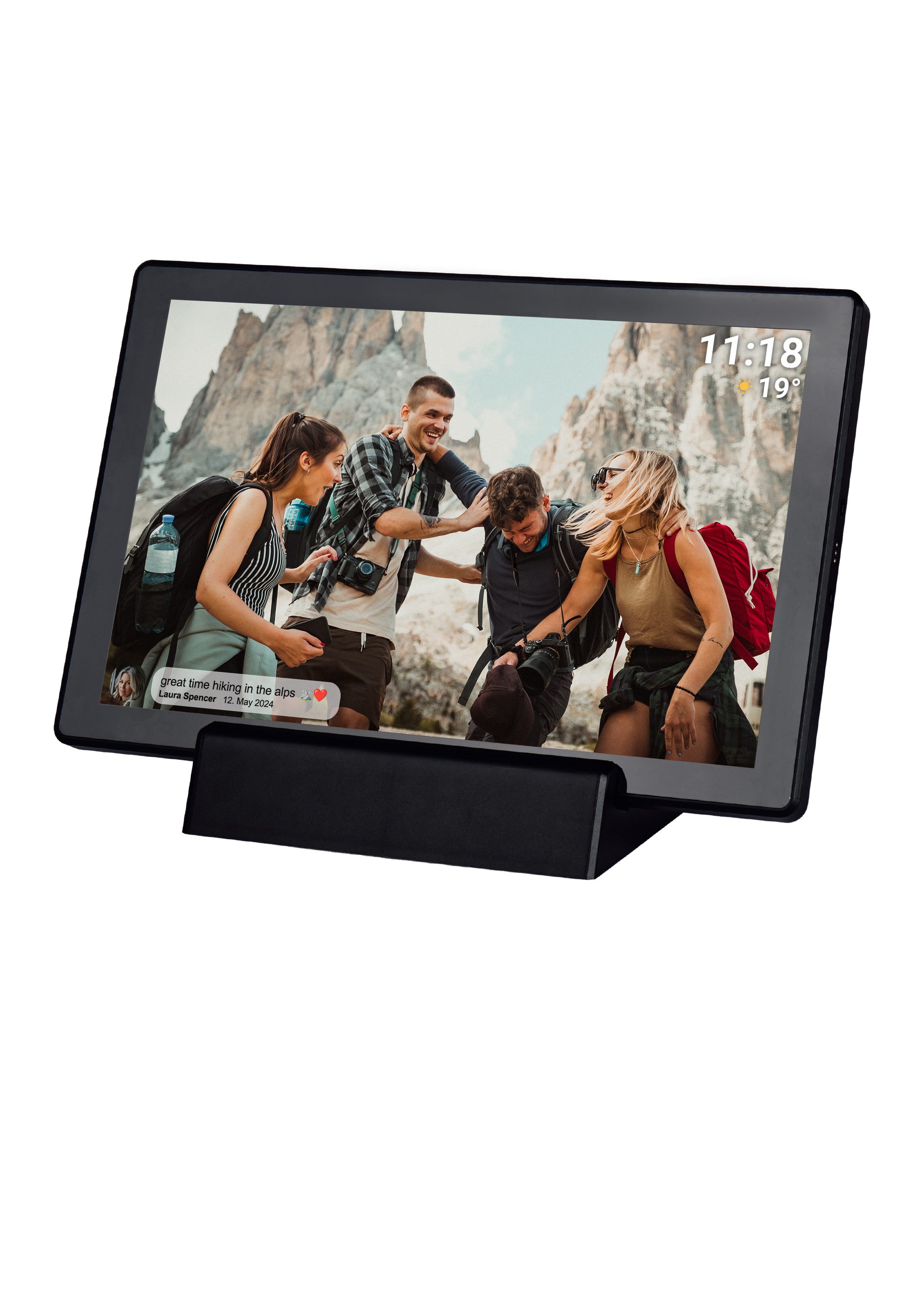 Denver PFF-1070B Digitaler Bilderrahmen (25.5 cm/10.1 ", 1280 x 800 Pixel, 16 GB, mit WLAN und Foto-Sharing)
