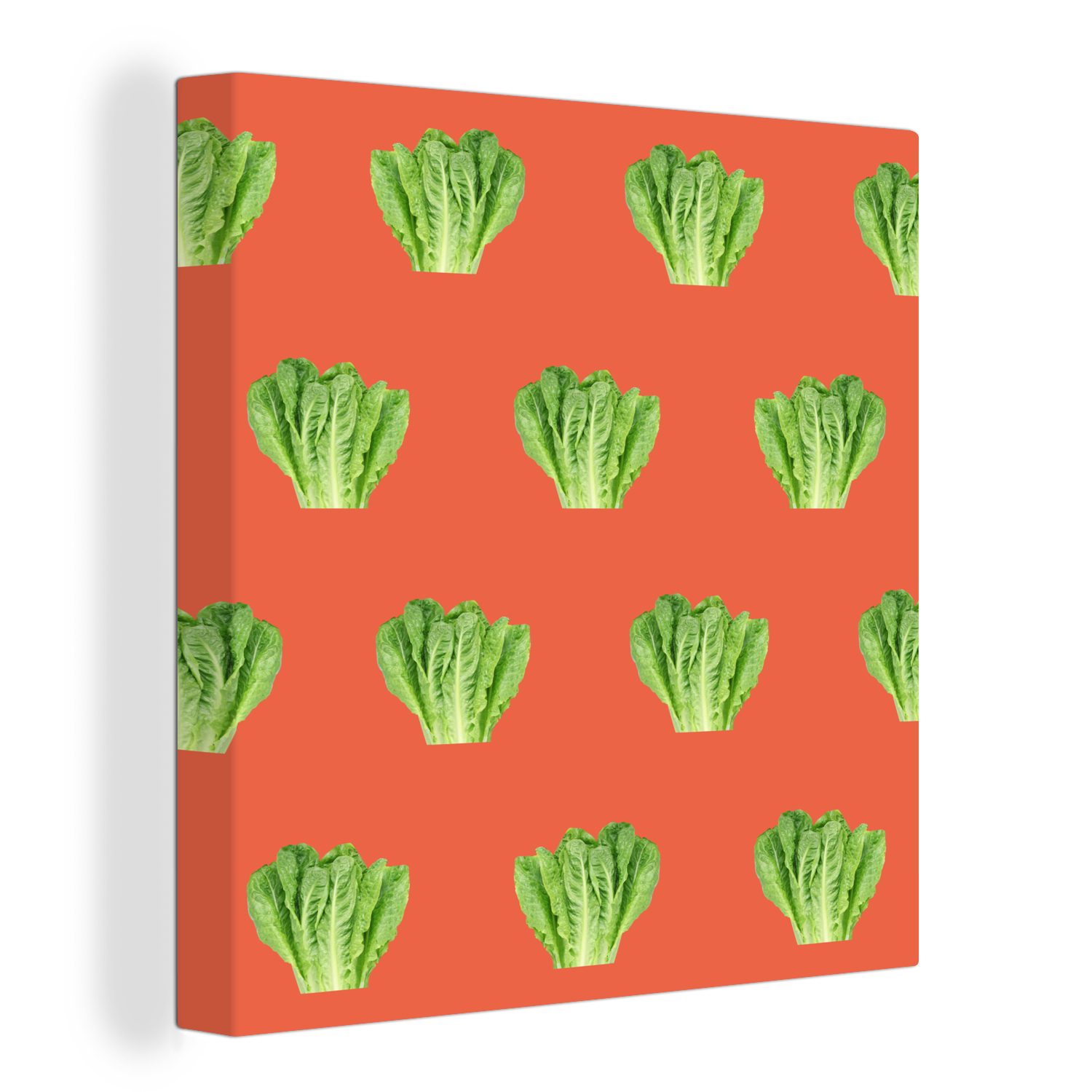 OneMillionCanvasses® Leinwandbild Gemüse - Muster - Rot, (1 St), Leinwand Bilder für Wohnzimmer Schlafzimmer