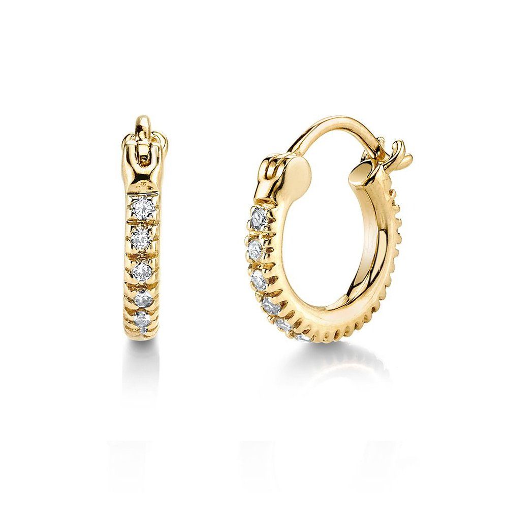 Brandlinger Paar Creolen Ohrringe Florenz, Silber 925 vergoldet, weiße oder günstig online kaufen