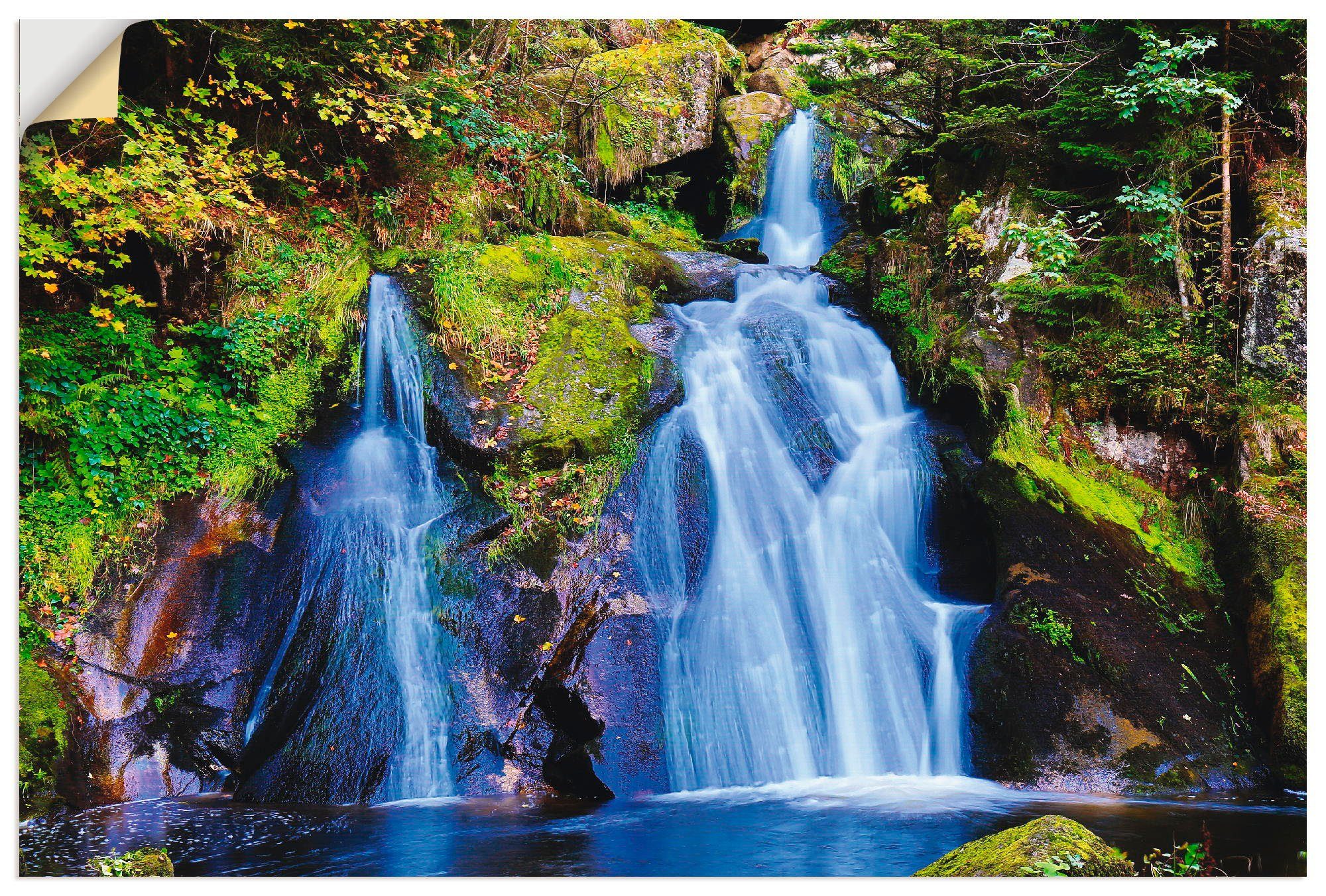 Artland Wandbild Triberger Wasserfälle, Gewässer als versch. Wandaufkleber oder Poster Leinwandbild, Größen in St), (1 Alubild