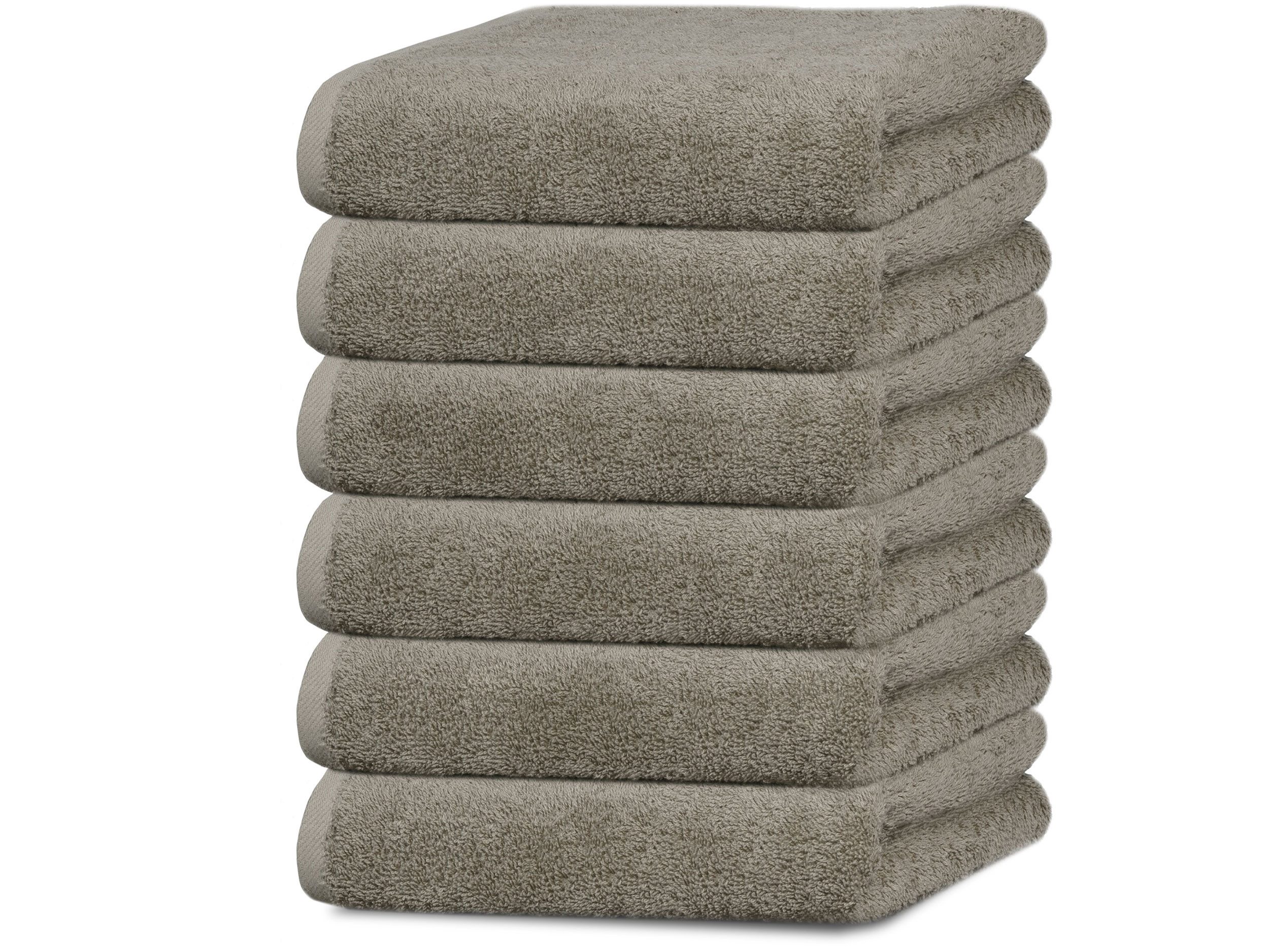 ZOLLNER Handtücher, Walkfrottier (6-St), 50 x 100 cm, 100% Baumwolle, vom H günstig online kaufen
