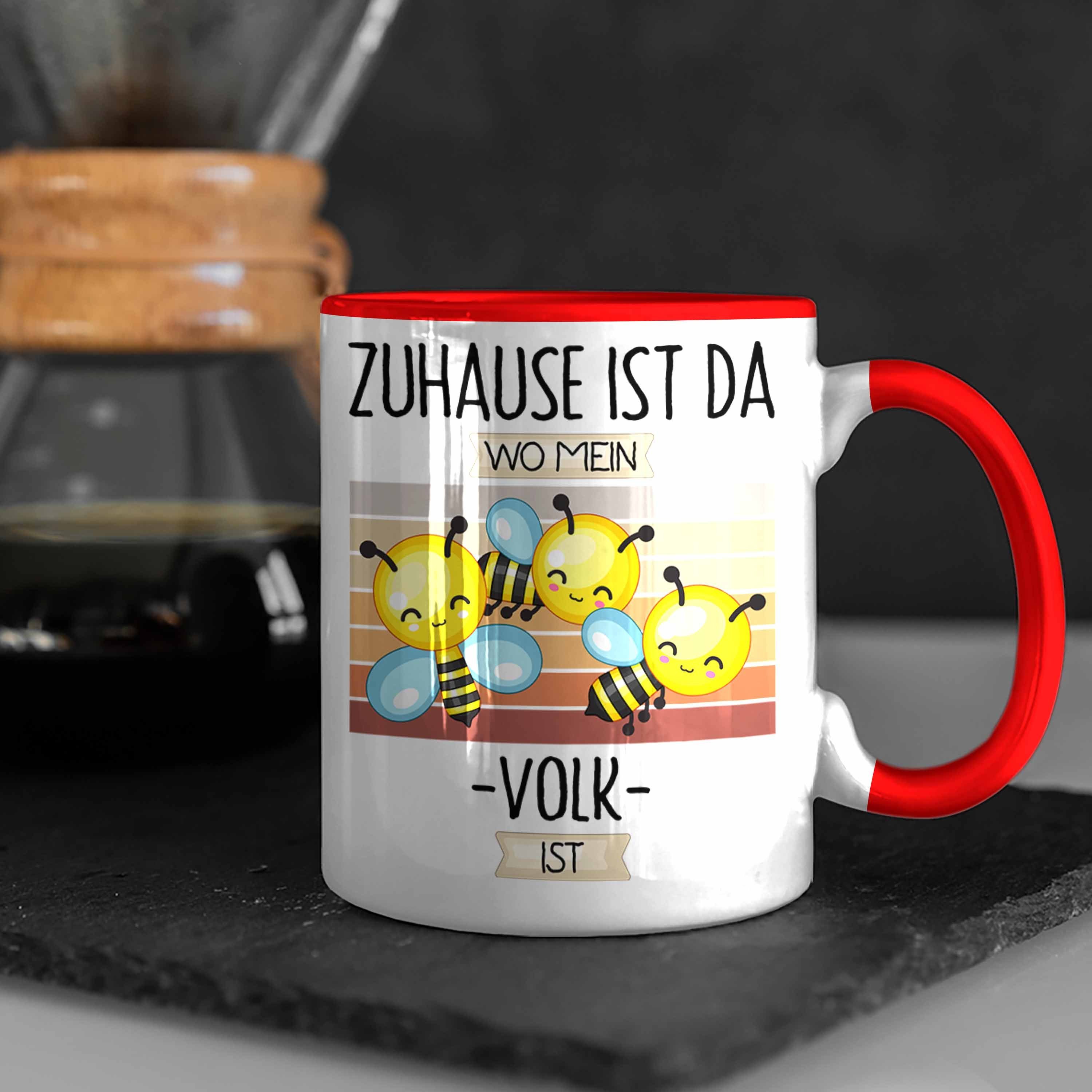 Geschenk Spruch Lustiger Imker Da Trendation Wo Me Ist Tasse Zuhause Rot Tasse Geschenkidee