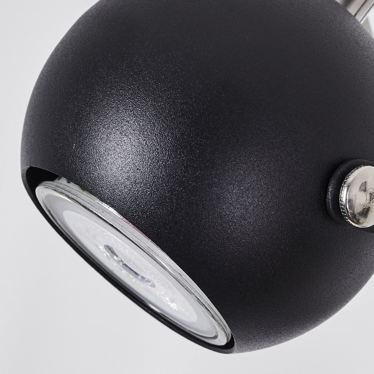 Stehlampe Schwarz/Chrom, Leuchtenköpfe Leuchtmittel, verstellbar, aus Kelvin, hofstein Fußschalter, mit »Aquilea« 3000 ohne Standlampe in Metall max. GU10 Bodenlampe