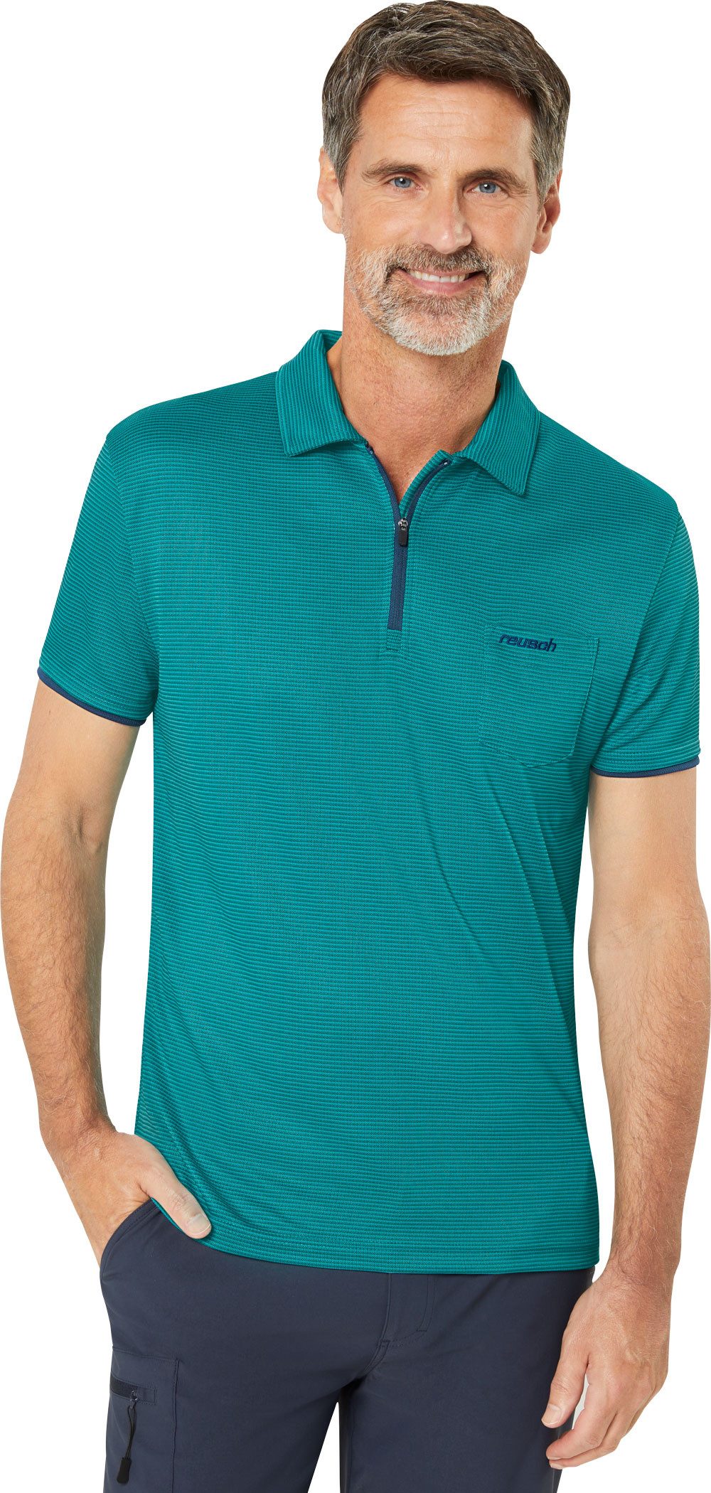 Reusch Funktionsshirt ultraleicht und mit praktischem Zipp-Polo-Kragen