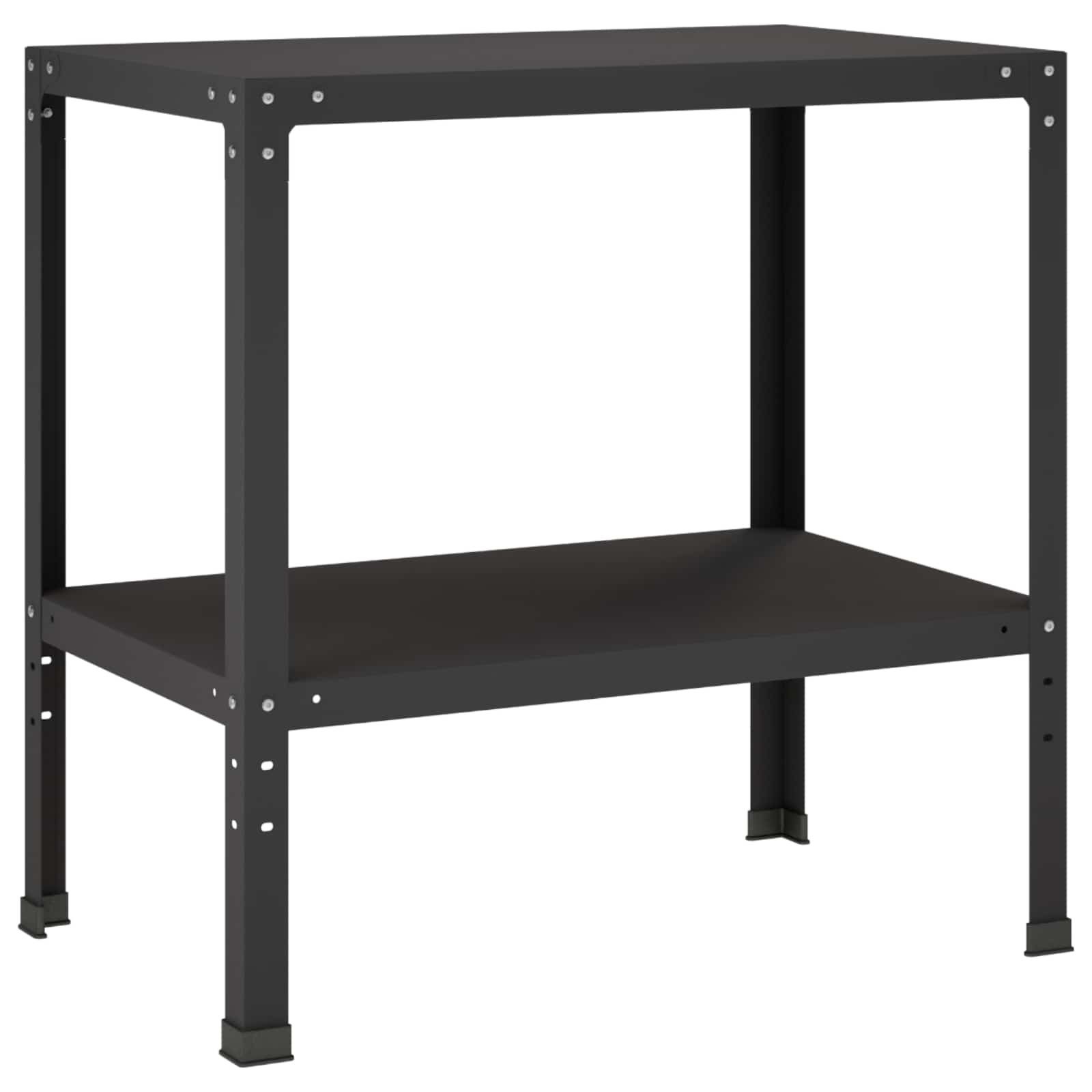 vidaXL Schutznetz Pflanztisch 60 x 50 x 80 cm Pulverbeschichteter Stahl Schwarz, BxL: 50x60 m, (1-St)