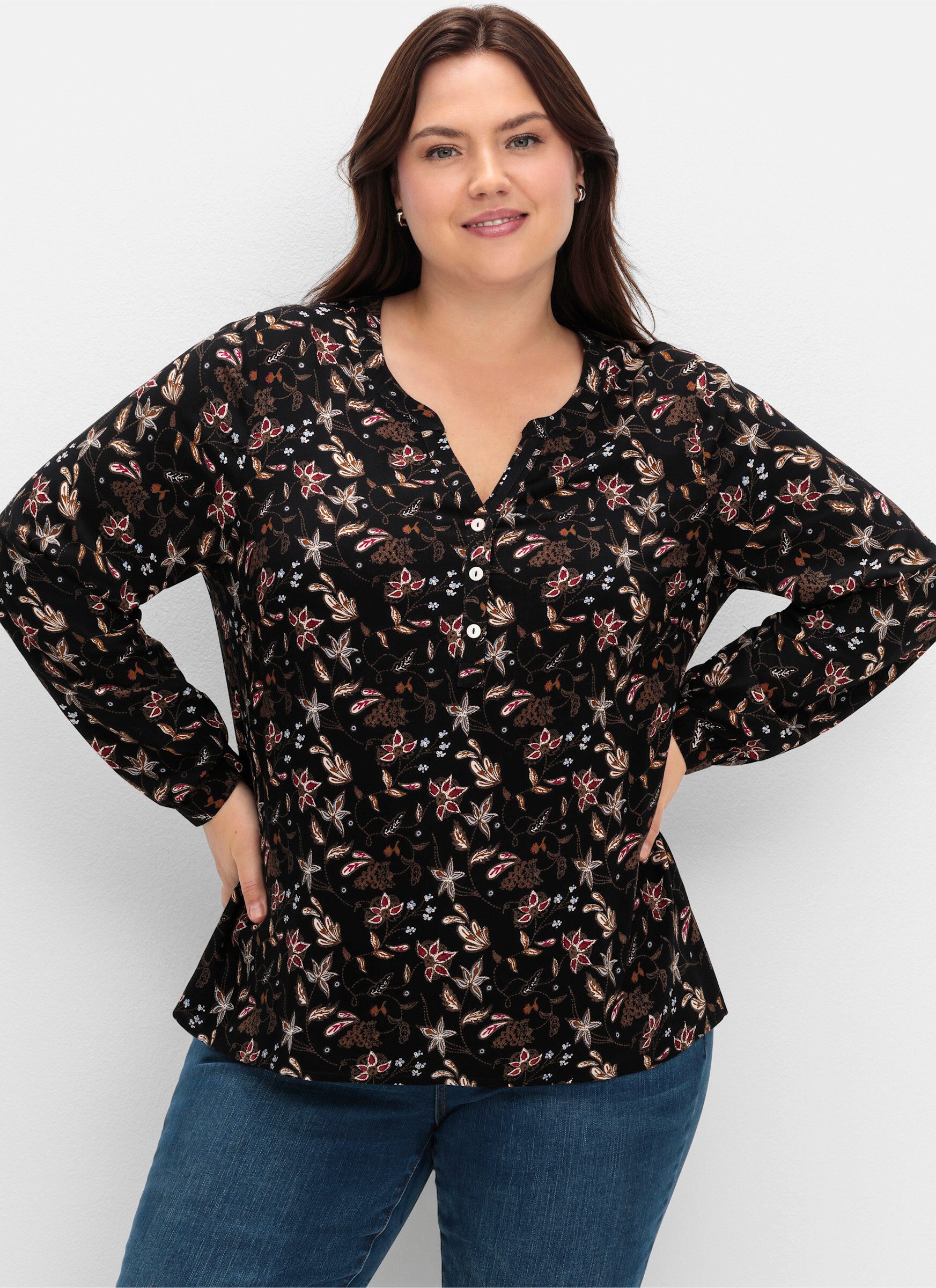 Sheego Klassische Bluse Tunika . (2-tlg) günstig online kaufen