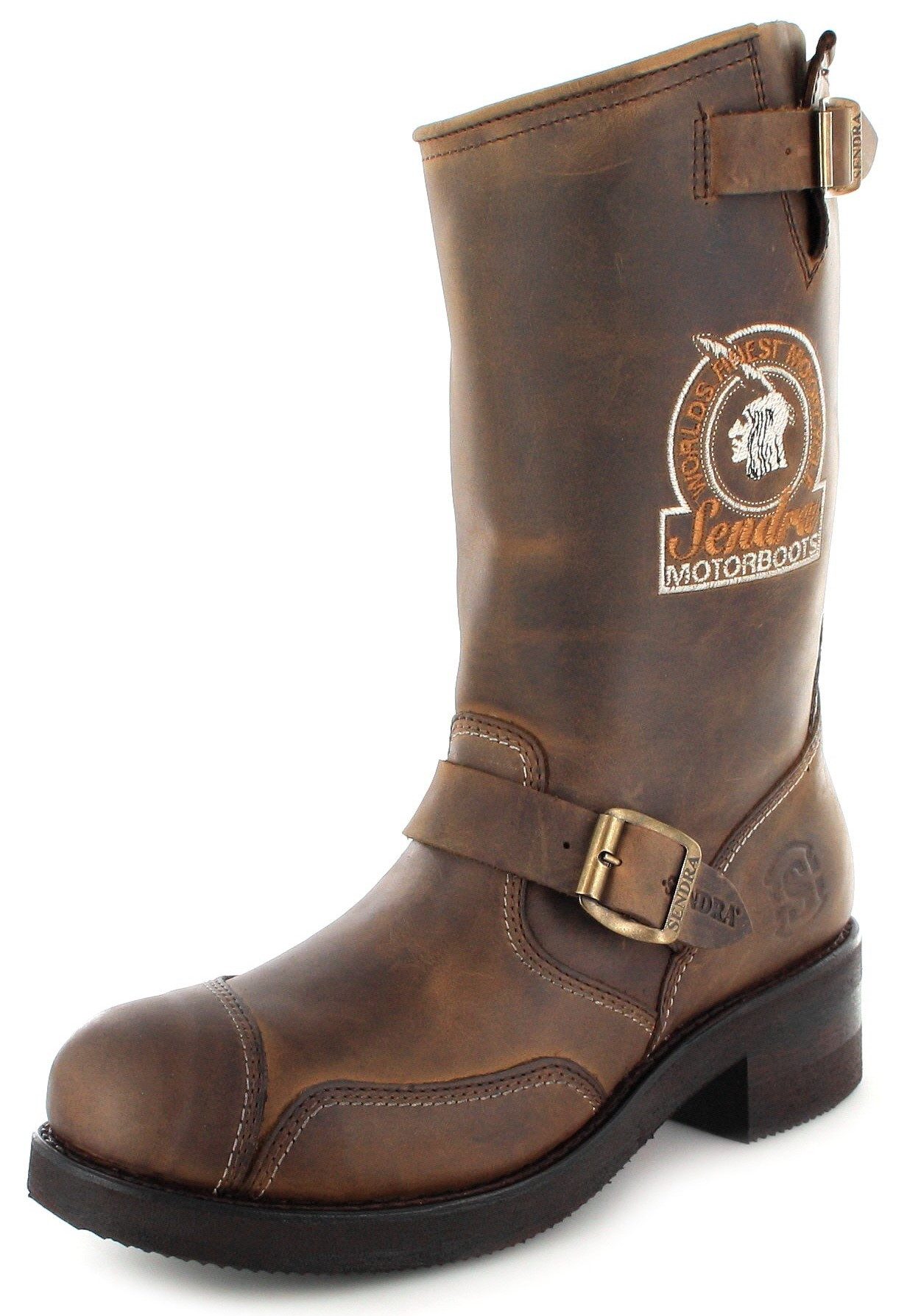 Sendra Ботинки 3565 STEEL Braun Bikerboots Unisex Engineer Stiefel mit Stahlkappe