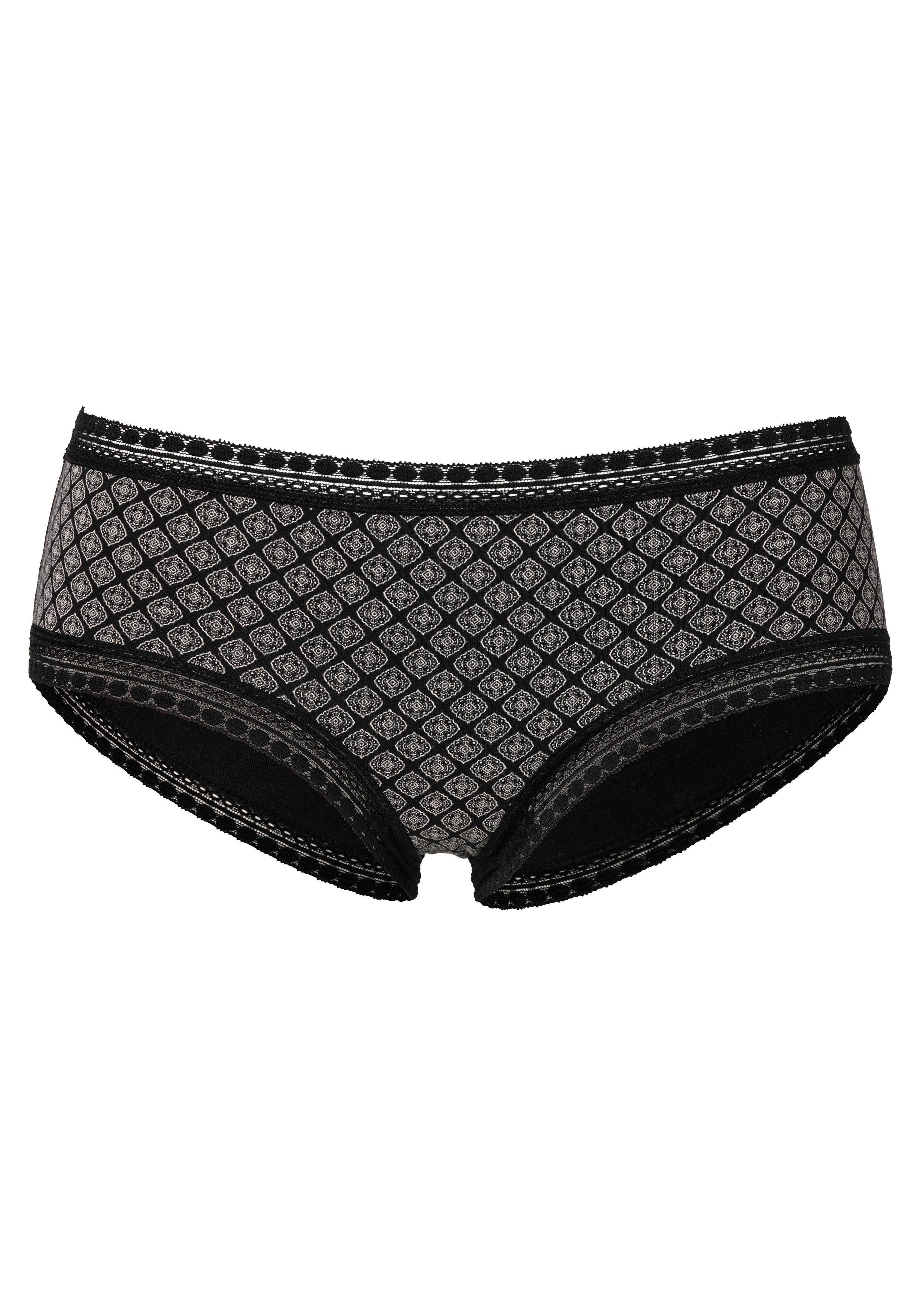 LASCANA Panty (3er-Pack) aus elastischer Baumwolle mit weicher Spitze – Bild 4 von 5