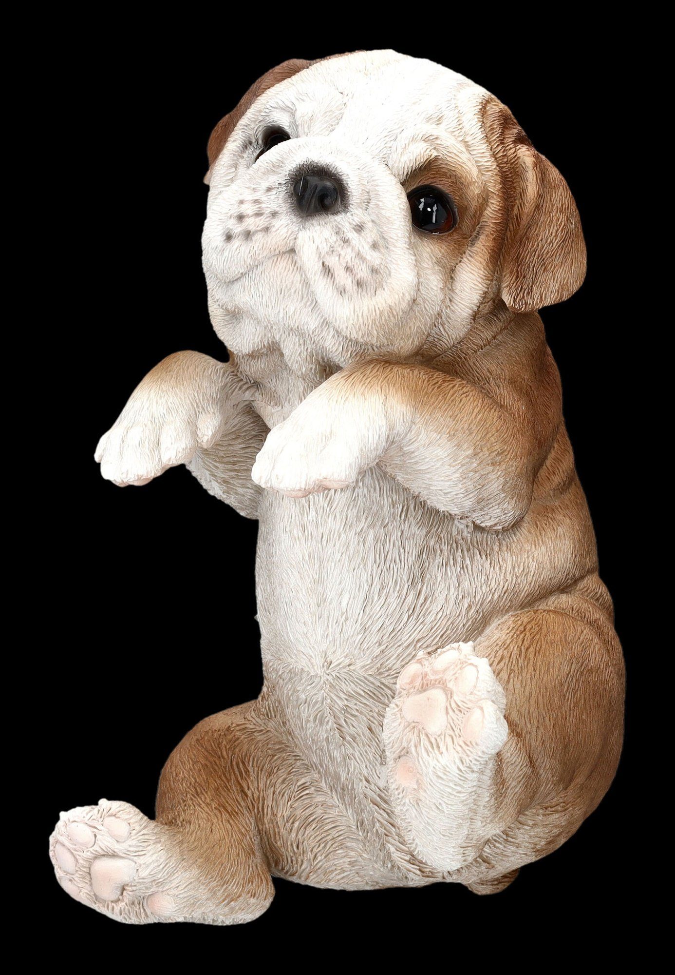 Figuren Shop Welpen Bulldogge - als GmbH Figur Hunde Dekofigur Tierfigur Blumentopf-Hänger