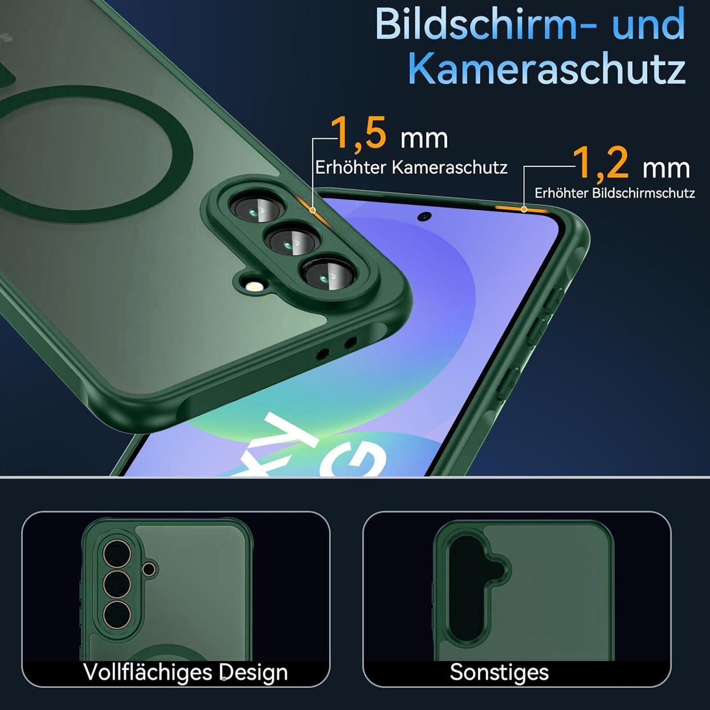 CoolGadget Handyhülle für Samsung Galaxy A56 5G 6,6 Zoll, Kamera Schutz Hülle Silikon Hard Case Schutzhülle für Magsafe Zubehör – Bild 2 von 5