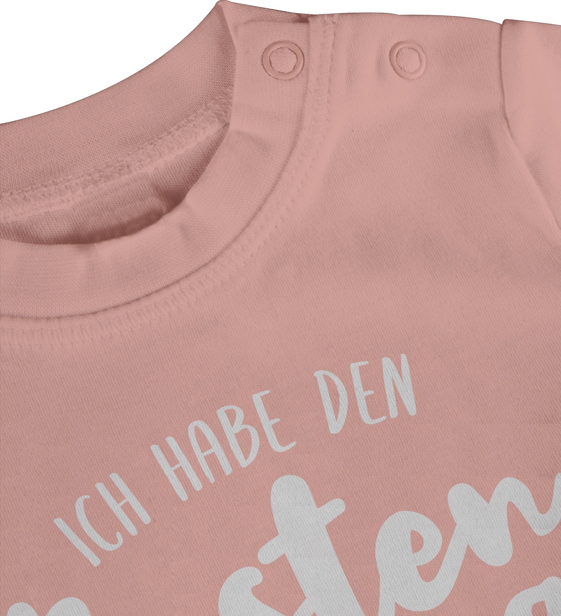 Ich den Shirtracer Vatertag habe Geschenk Welt der Papa 3 T-Shirt Baby Babyrosa besten