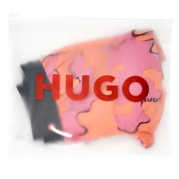 HUGO Badeshorts HUGO Surfershorts orange pink gemustert mit Logo
