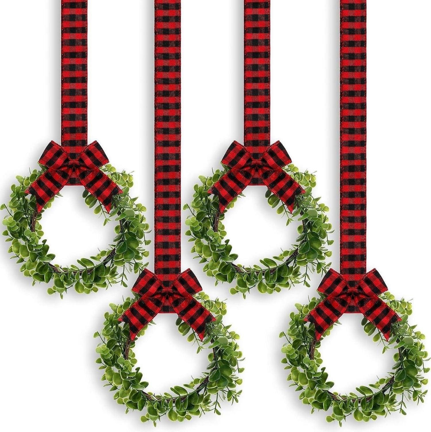 Hängedekoration Weihnachtlicher Küchenschrankkranz Set 4 Stück 22CM Tür Dekoration