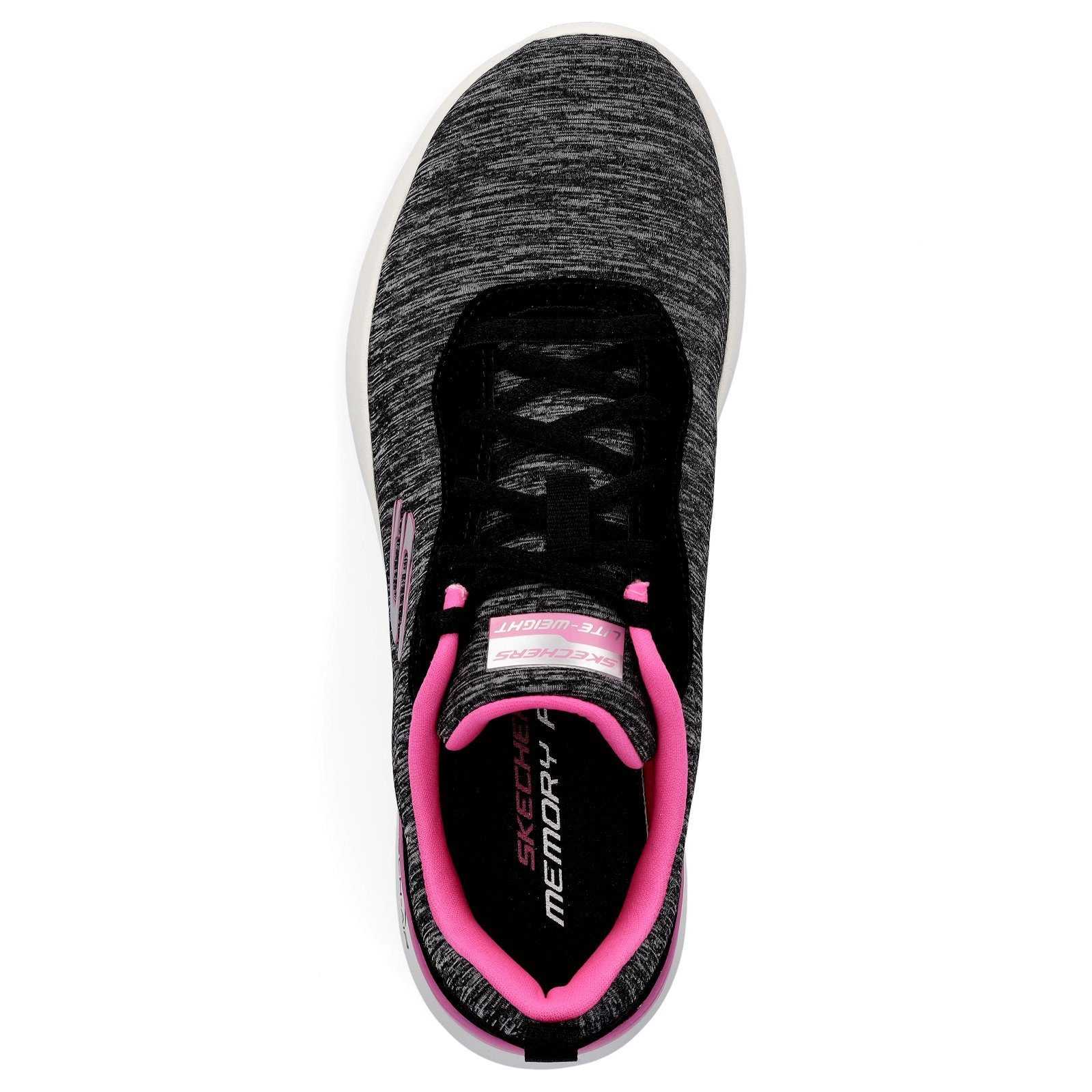 Damen Skechers pink schwarz Skechers Paradise Sneaker Sneaker black/hot Waves pink