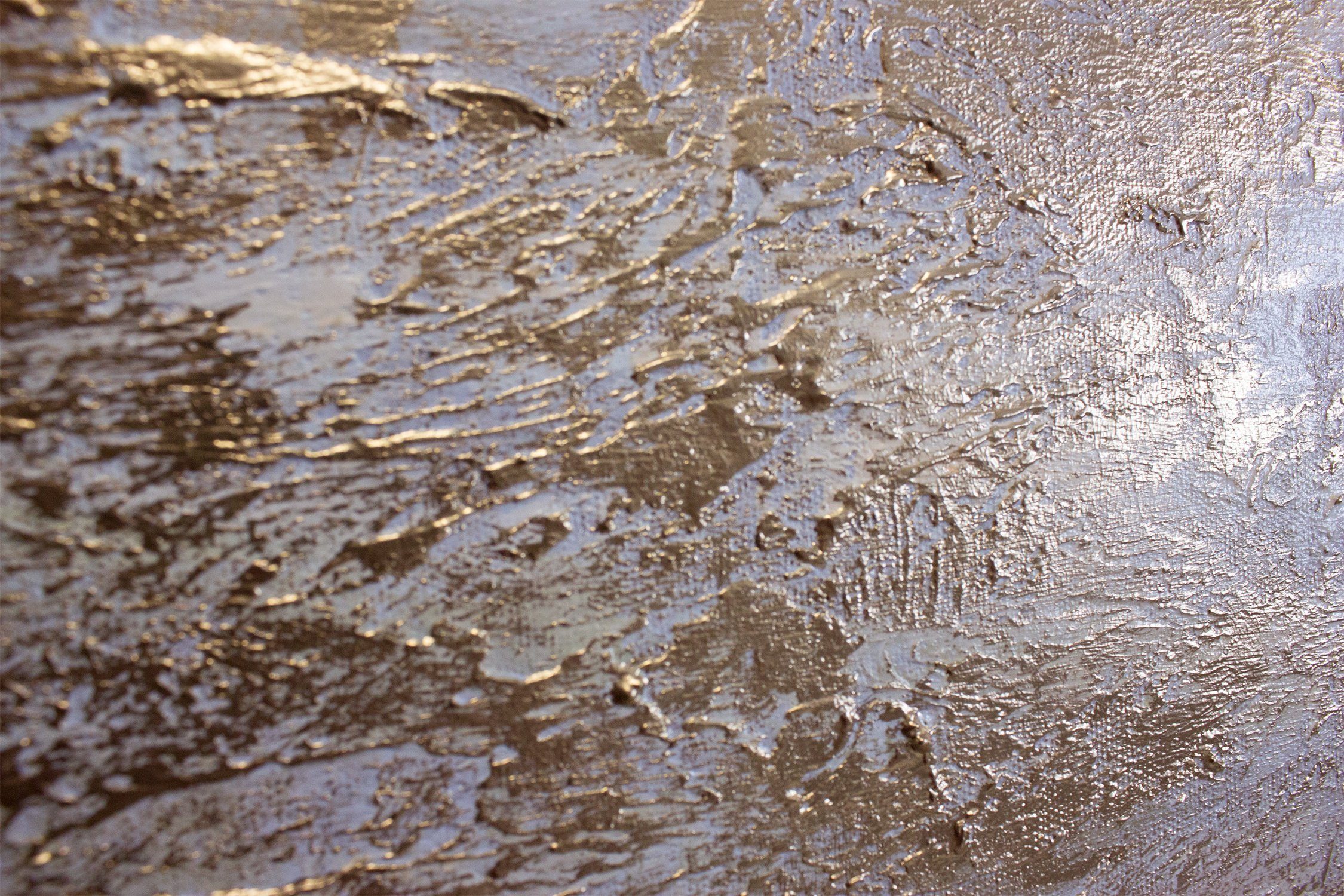 Gold Strand YS-Art Gemälde Landschaft, Handgemalt Geräumig, Wasser Leinwand Meer Bild