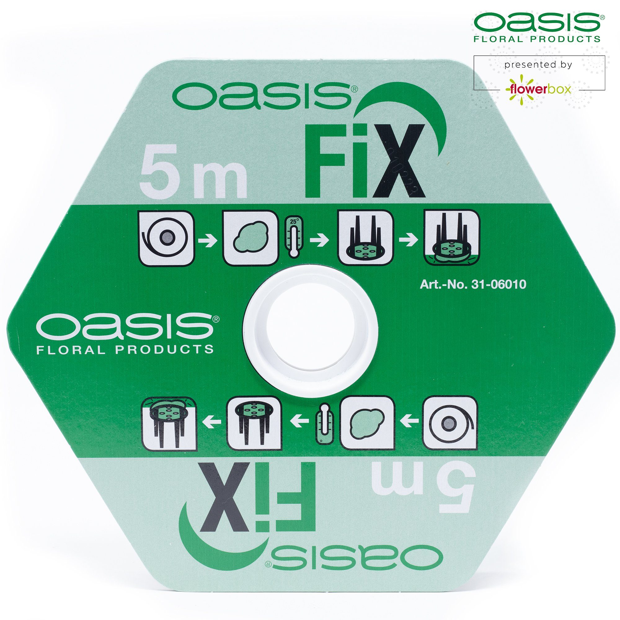 OASIS® x 10mm Fix grün - Klebemasse Oasis 5m Klebeband -