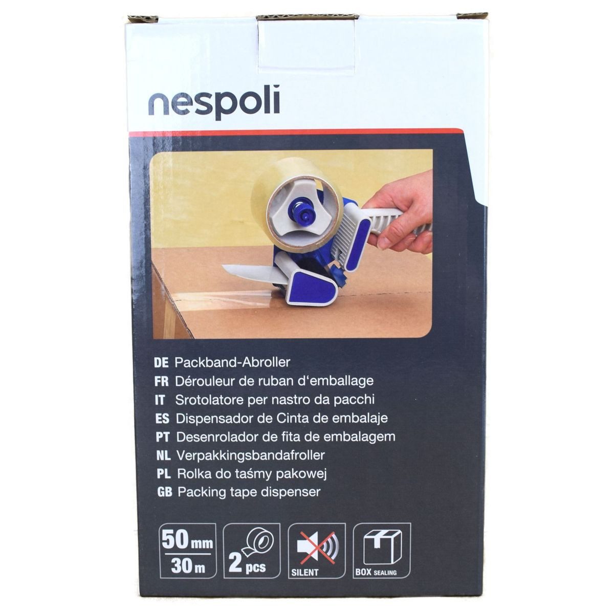 Nespoli Klebeband Packband Abroller inkl. Klebeband