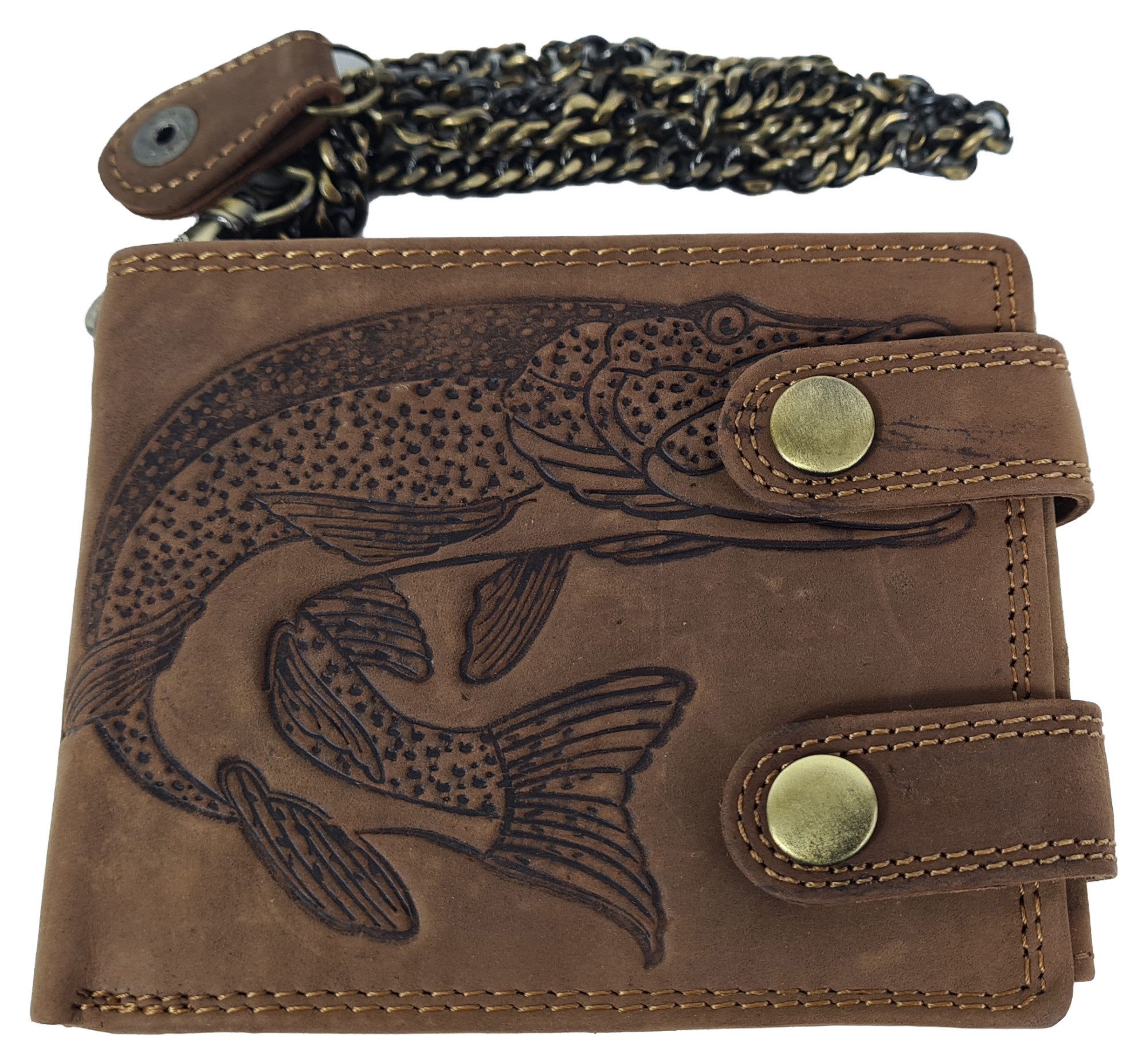 Einkaufszauber Geldbörse Echt Büffel-Leder Geldbeutel Sternzeichen Fisch mi günstig online kaufen