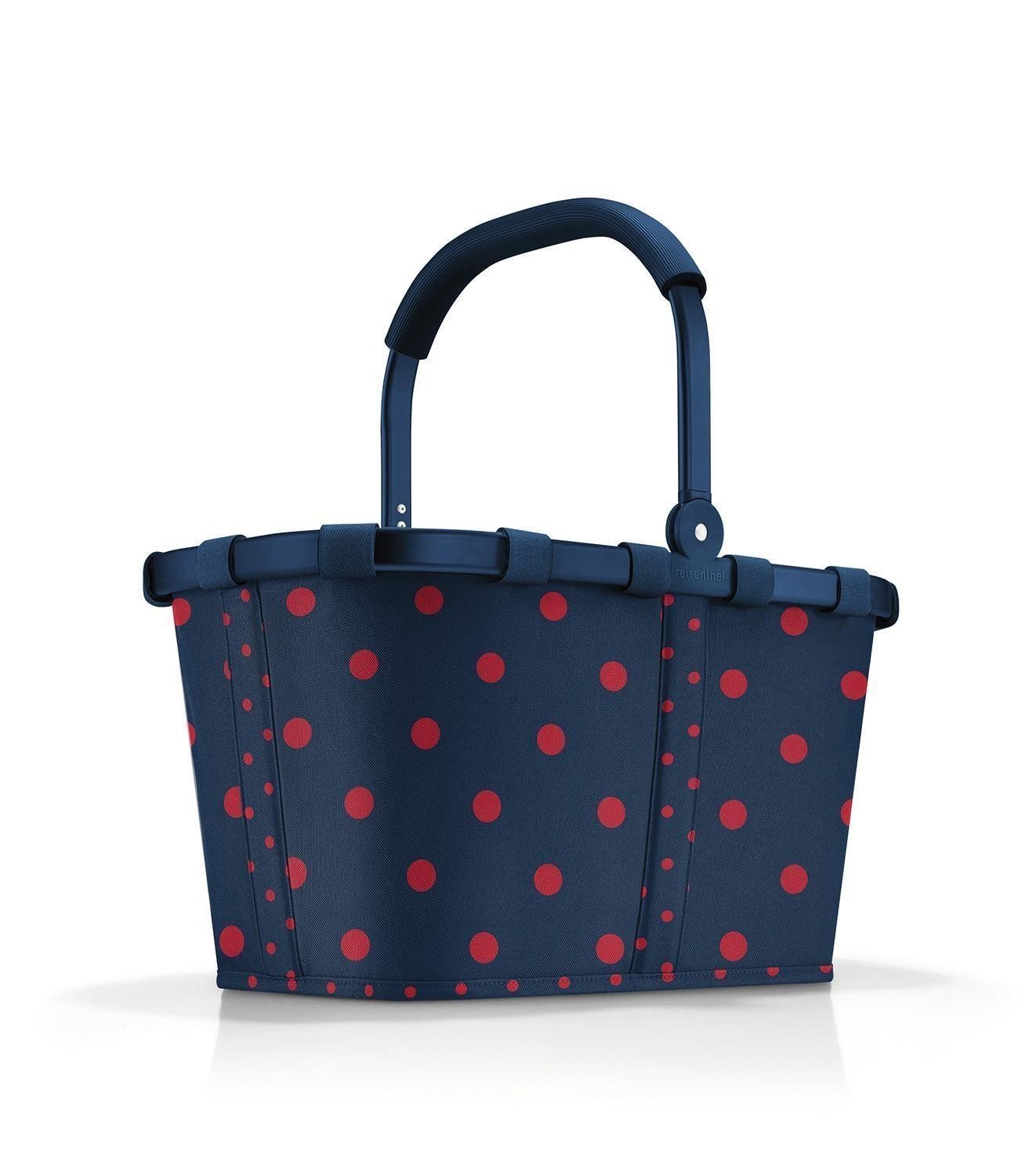 REISENTHEL® Einkaufskorb CARRYBAG, Blau, Rot, Aluminium, Polyester, 22 l, Wasserabweisend, B 48 x H 29 x T 28 cm