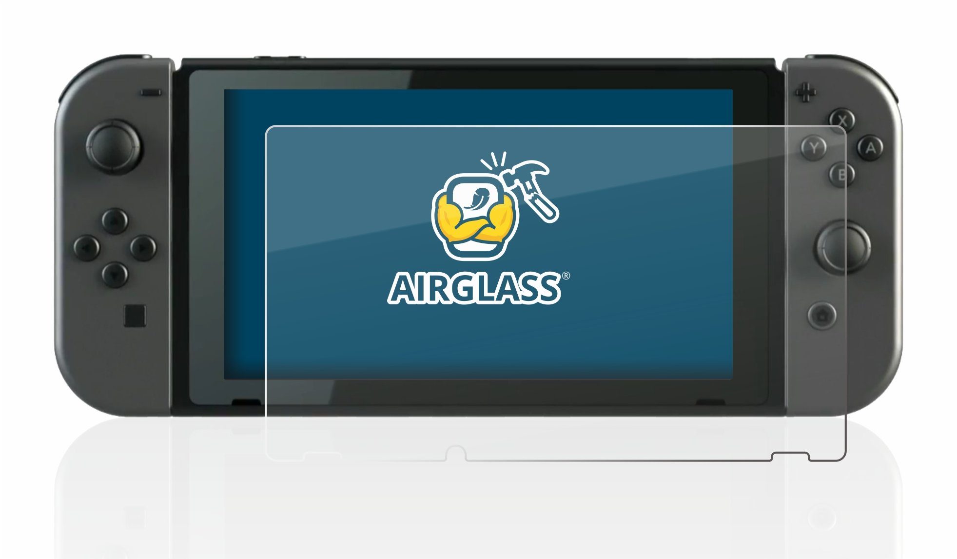 BROTECT Displayschutzglas Folie für Nintendo Switch, Schutzfolie Glas Panzer Display Schutz klar