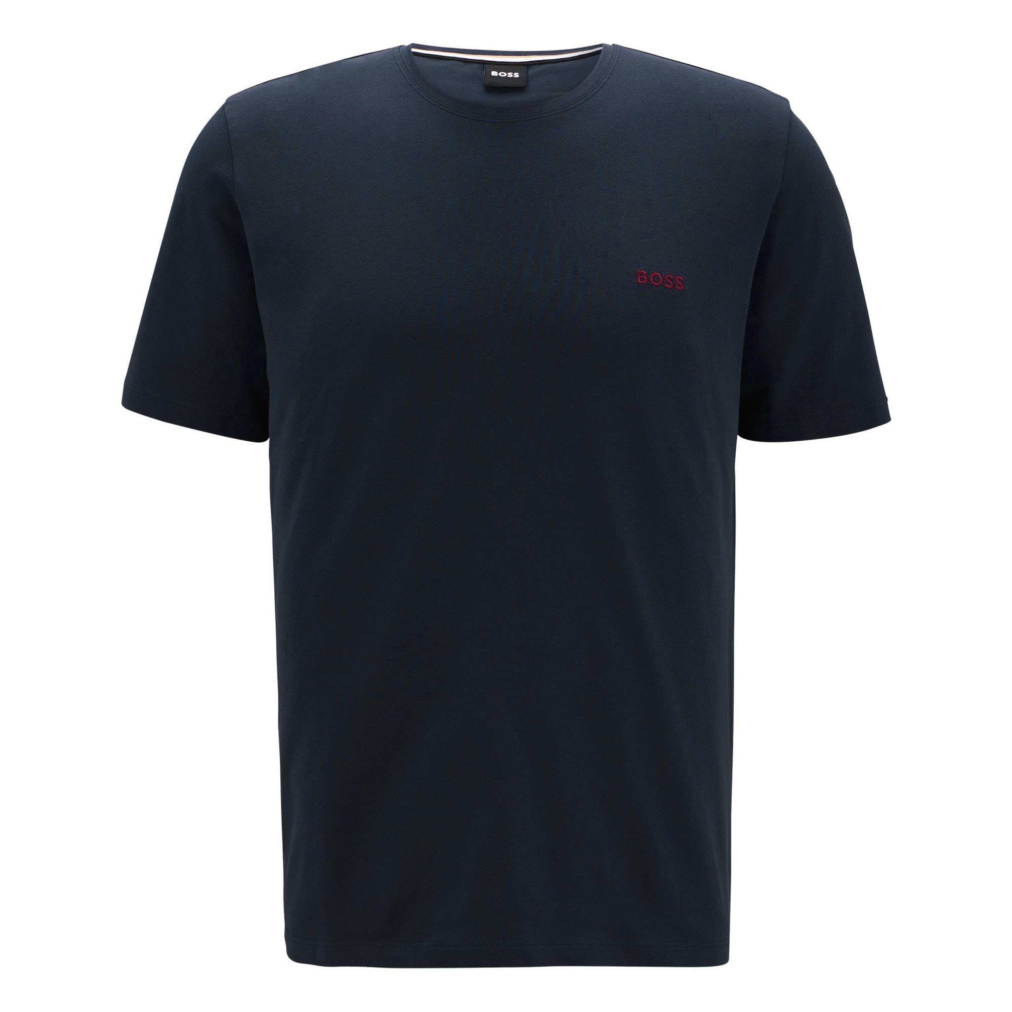 Mix Baumwolle BOSS Herren T-Shirt Rundhals, T-Shirt & Match, - Nachtblau