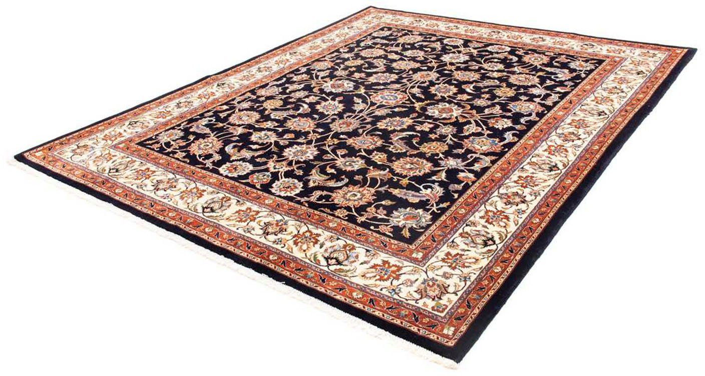 Wollteppich Kaschmar Blumenmuster Blu scuro 295 x 200 cm, morgenland, rechteckig, Höhe: 10 mm, Unikat mit Zertifikat | Kurzflor-Teppiche