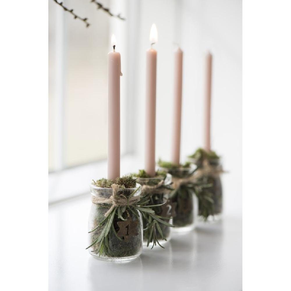 Ib Laursen Tafelkerze Ib Laursen schmale hohe Stabkerzen Malve (6 Stück) günstig online kaufen