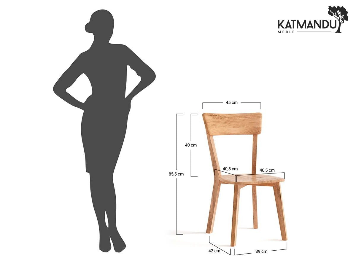 Katmandu Esszimmerstuhl Esszimmerstuhl Leon Tabacco aus massivem Eichenholz – geölt, montiert, Hochwertiger Restaurantstuhl