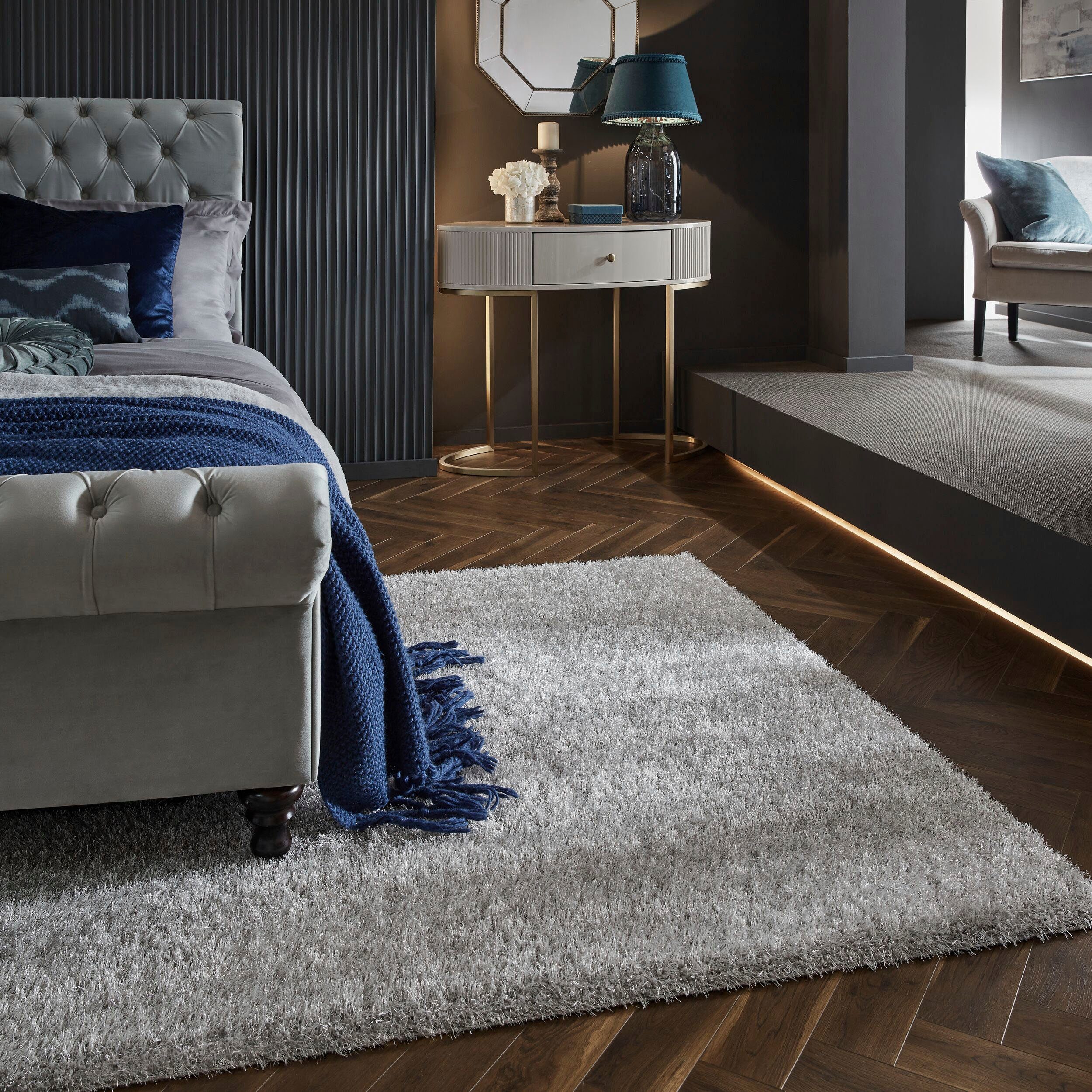 FLAIR RUGS Hochflor-Teppich Velvet, rechteckig, Höhe: günstig online kaufen