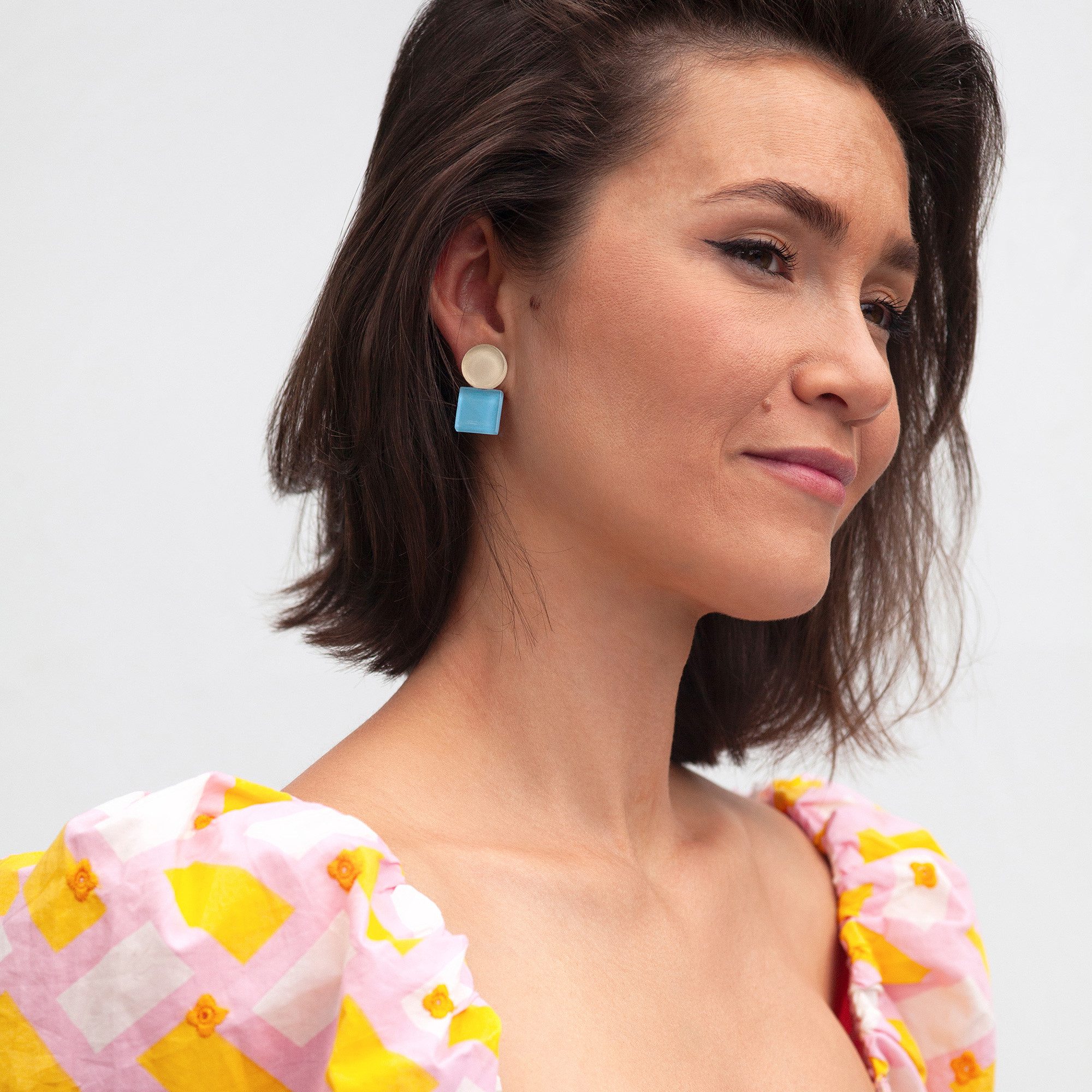 ALEXASCHA Paar Ohrclips Geometrische Clip Ohrringe im Bauhaus Design • Stat günstig online kaufen