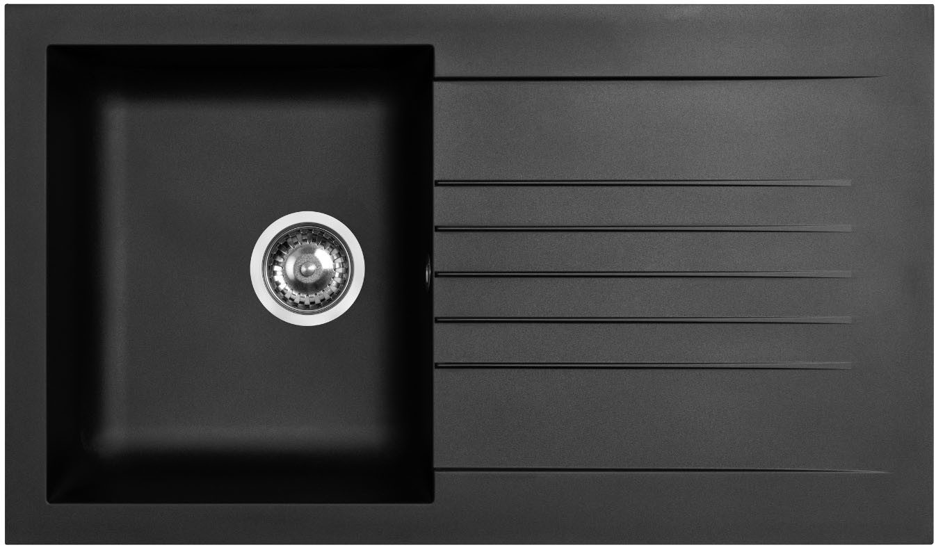 KOCHSTATION Spülenschrank KS-Lagos Breite 120 cm, wahlweise mit Spülbecken in edelstahl oder schwarz