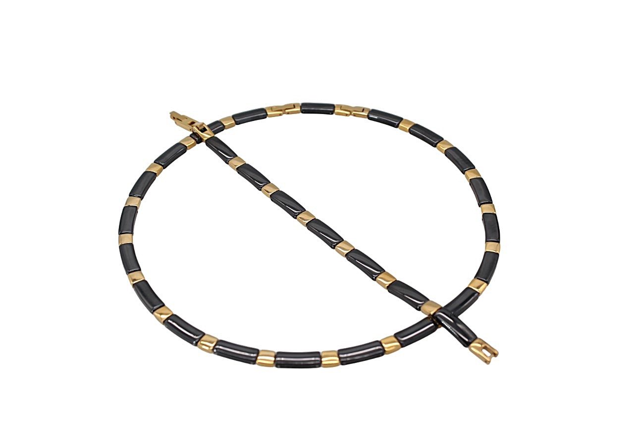 ELLAWIL Collier-Set Collier und Armband aus Keramik und Edelstahl schwarz/g günstig online kaufen