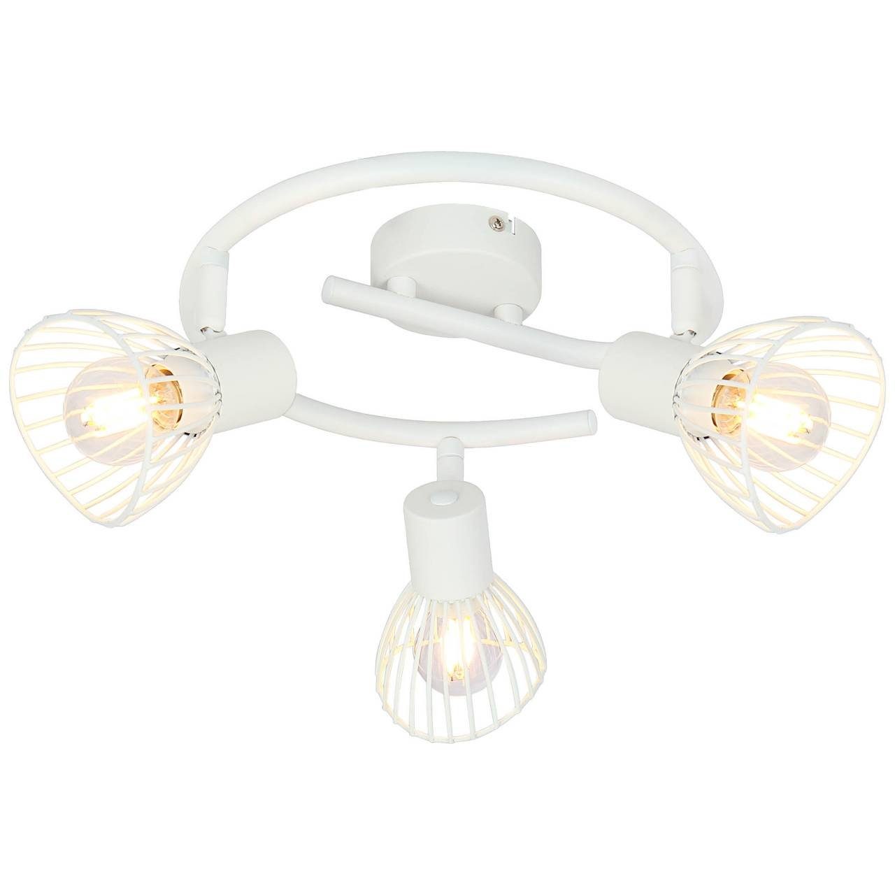 Brilliant Deckenleuchte Elhi, Lampe Elhi Spotspirale 3flg weiß 3x D45, E14, 40W, geeignet für Trop