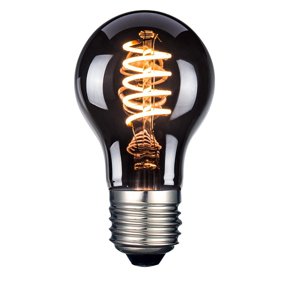 LUXULA LED Dekolicht SPIRAL Retro Leuchtmittel, LED fest integriert, 1800K Warmweiß, LED Filament E27 für klassisches Retro Spiral Bulb Design Dimmbar