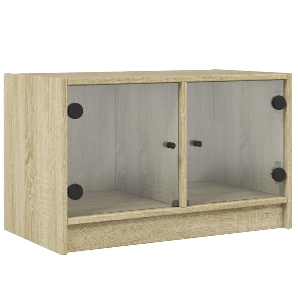 vidaXL TV-Schrank TV-Schrank mit Glastüren Sonoma-Eiche günstig online kaufen