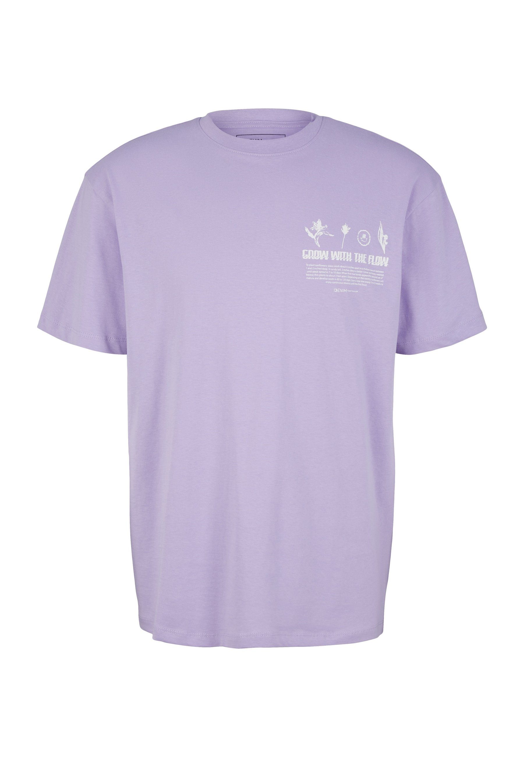 TOM TAILOR T-Shirt T-Shirt Kurzarmshirt (1-tlg) lila