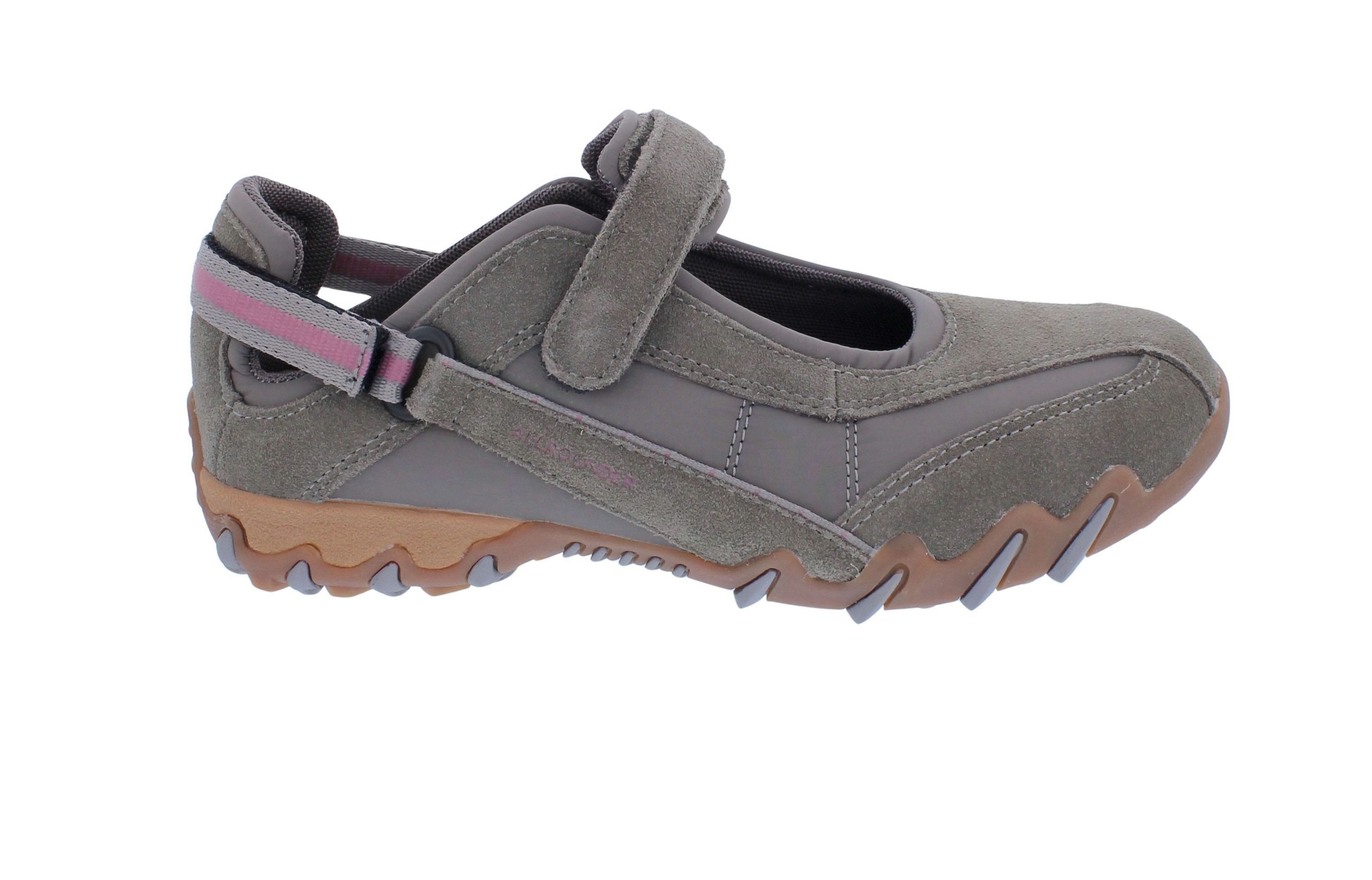 Allrounder Allrounder Sneaker Niro 65/ 58, Velourleder mit Nylon-Stoff, Grau, Fuß Klettschuh
