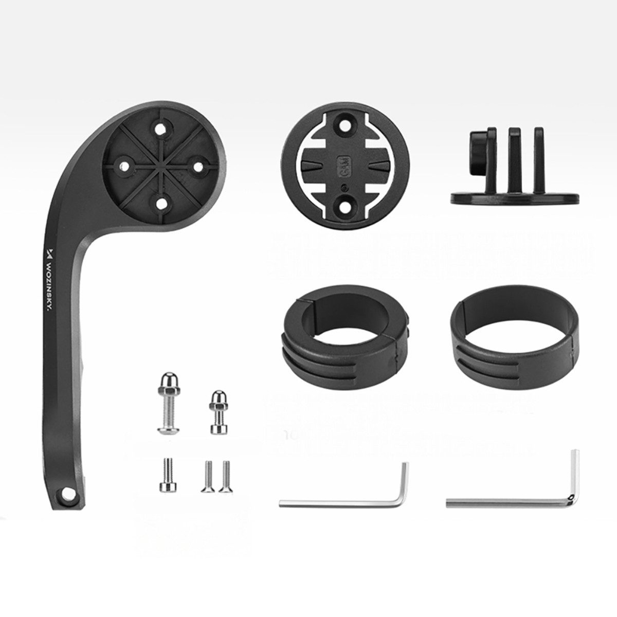 Wozinsky WUG-01B bicycle mount, dual mount for Garmin and accessories, 25.4/31.8 mm