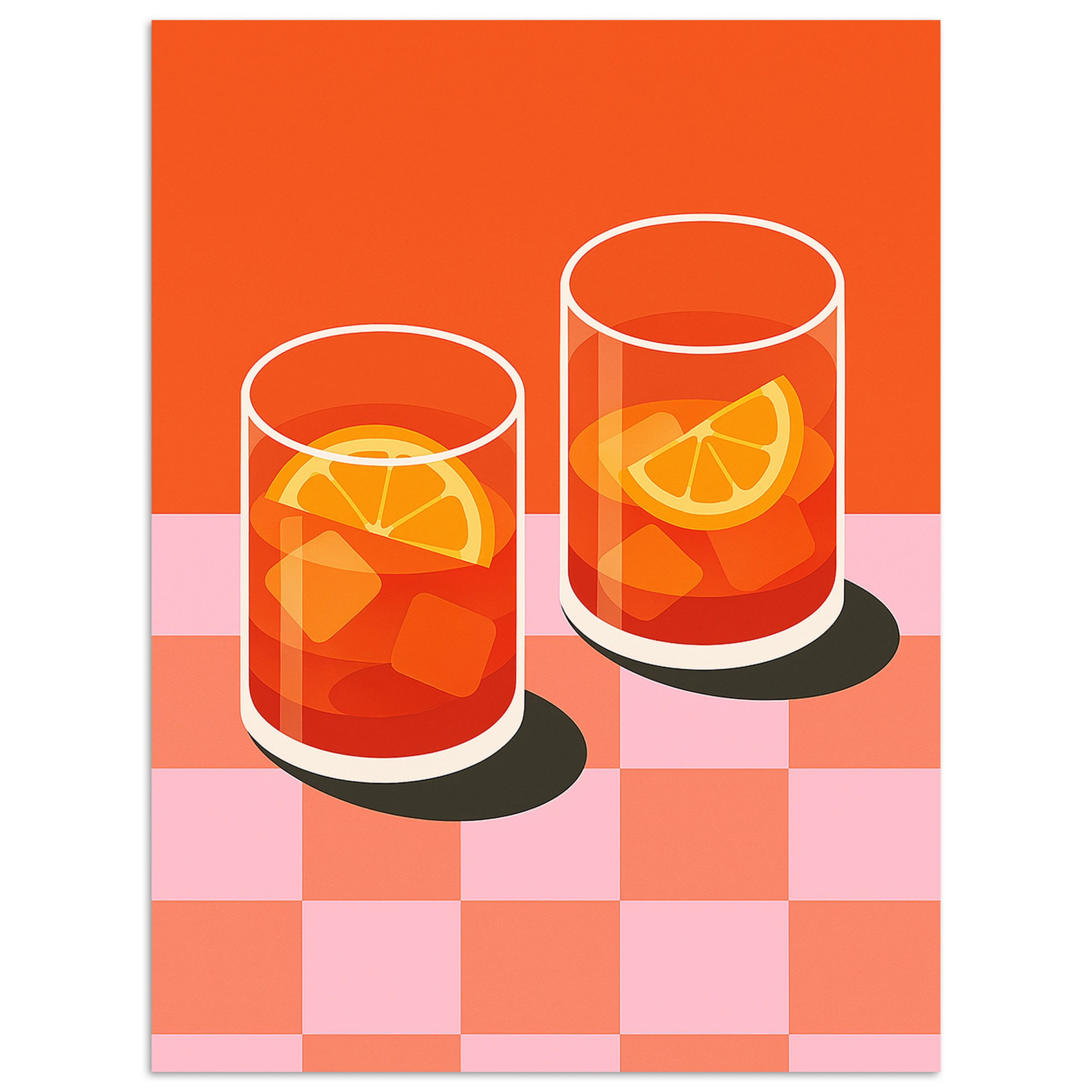 Poster Orange - Brillen - Orange