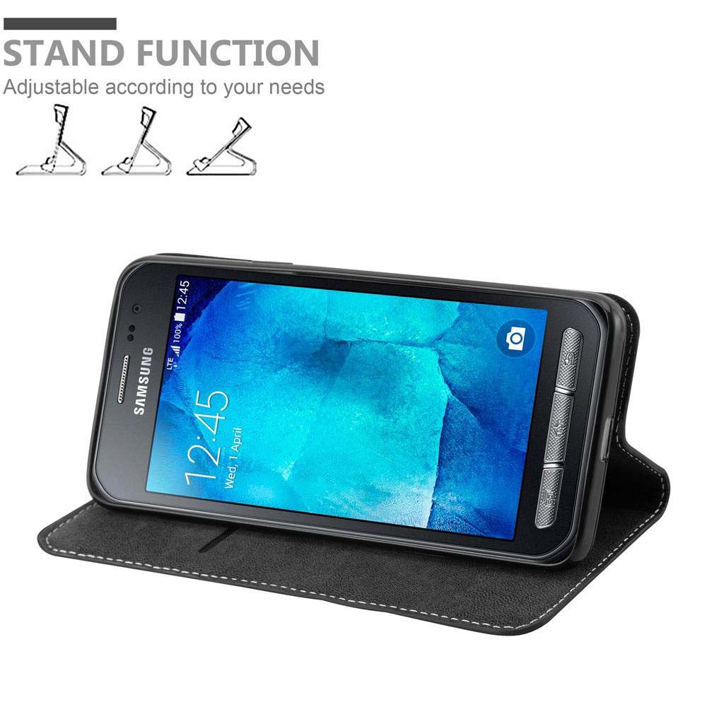 Cadorabo Handyhülle für Samsung Galaxy XCover 3 Hülle Samsung Galaxy XCover 3, Klappbare Handy Schutzhülle - Hülle - mit Standfunktion und Kartenfach