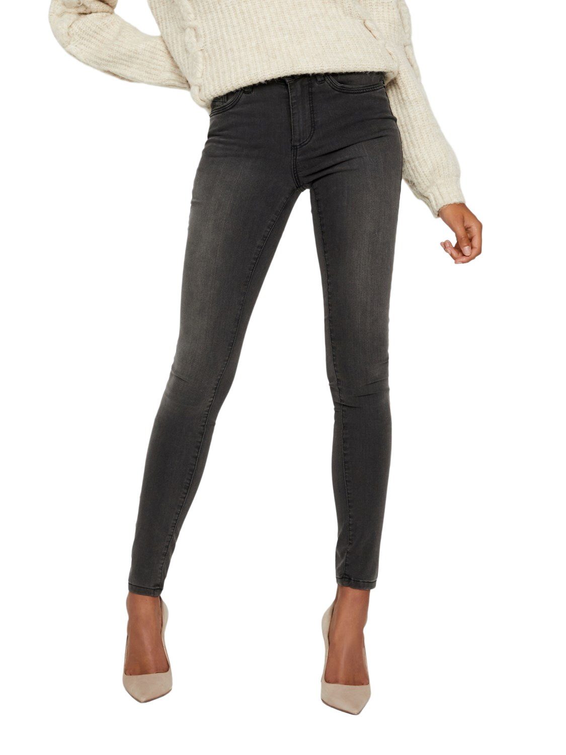 Vero Moda Stretch mit Skinny-fit-Jeans PIPING VMTANYA JEANS S VI207 Jeanshose MR