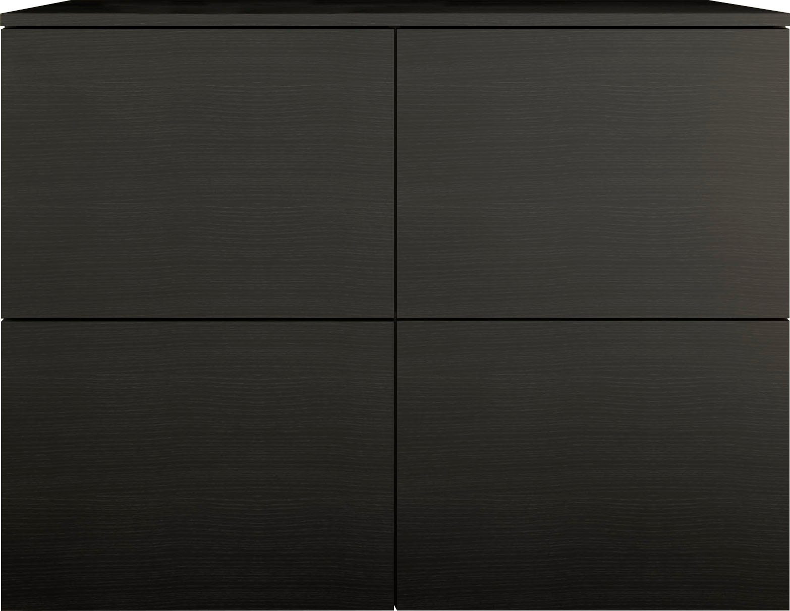 borchardt Möbel Kommode Rova, Breite | matt 93 cm schwarz schwarz matt