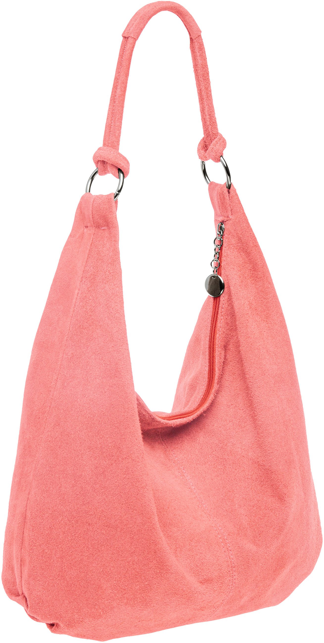 Caspar Schultertasche große Damen Vintage Veloursleder günstig online kaufen